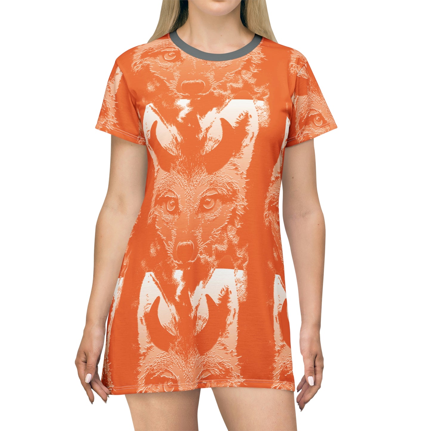 Horned Coyote T-Shirt Dress