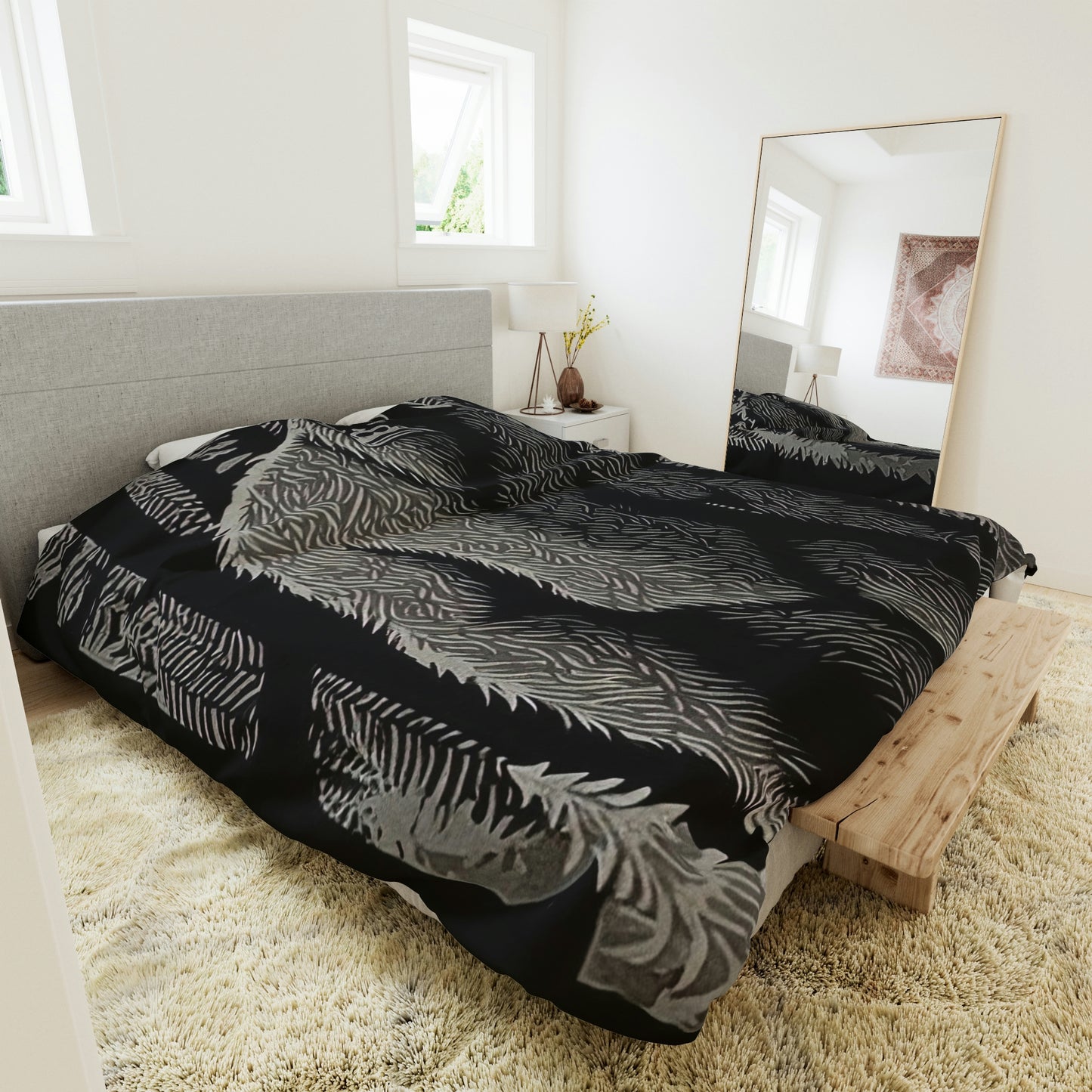 Sasquatch King Duvet Cover, King Kong Black Duvet Cover, Animal Print Duvet Cover, Aesthetic Duvet Bedroom Decor, Animal Lover Gift