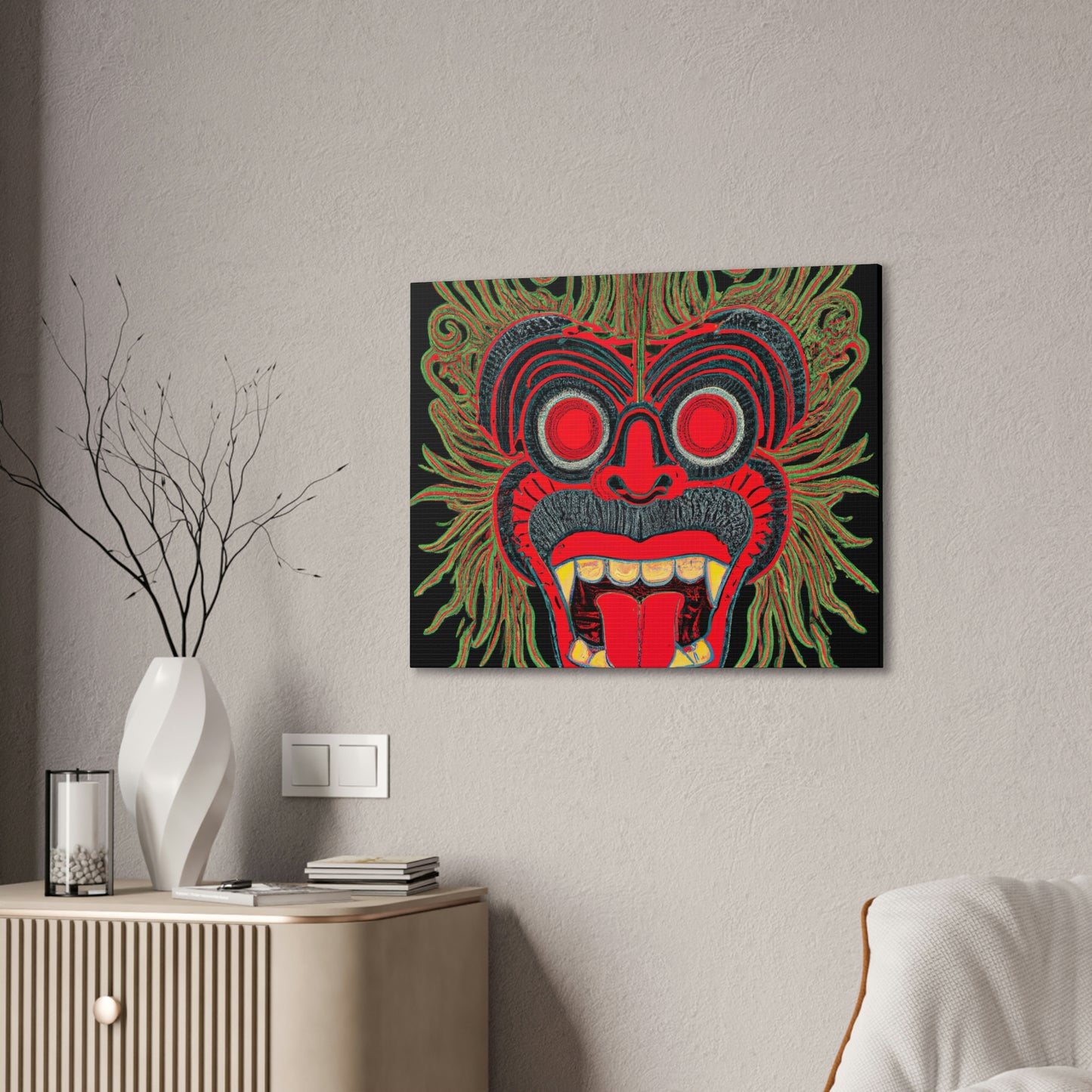 Troll Three Monster Canvas Wall Art, Gothic Decor Horror Wall Art, Illustration Art Gothic Wall Decor, Spooky Decor Fantasy Wall Art