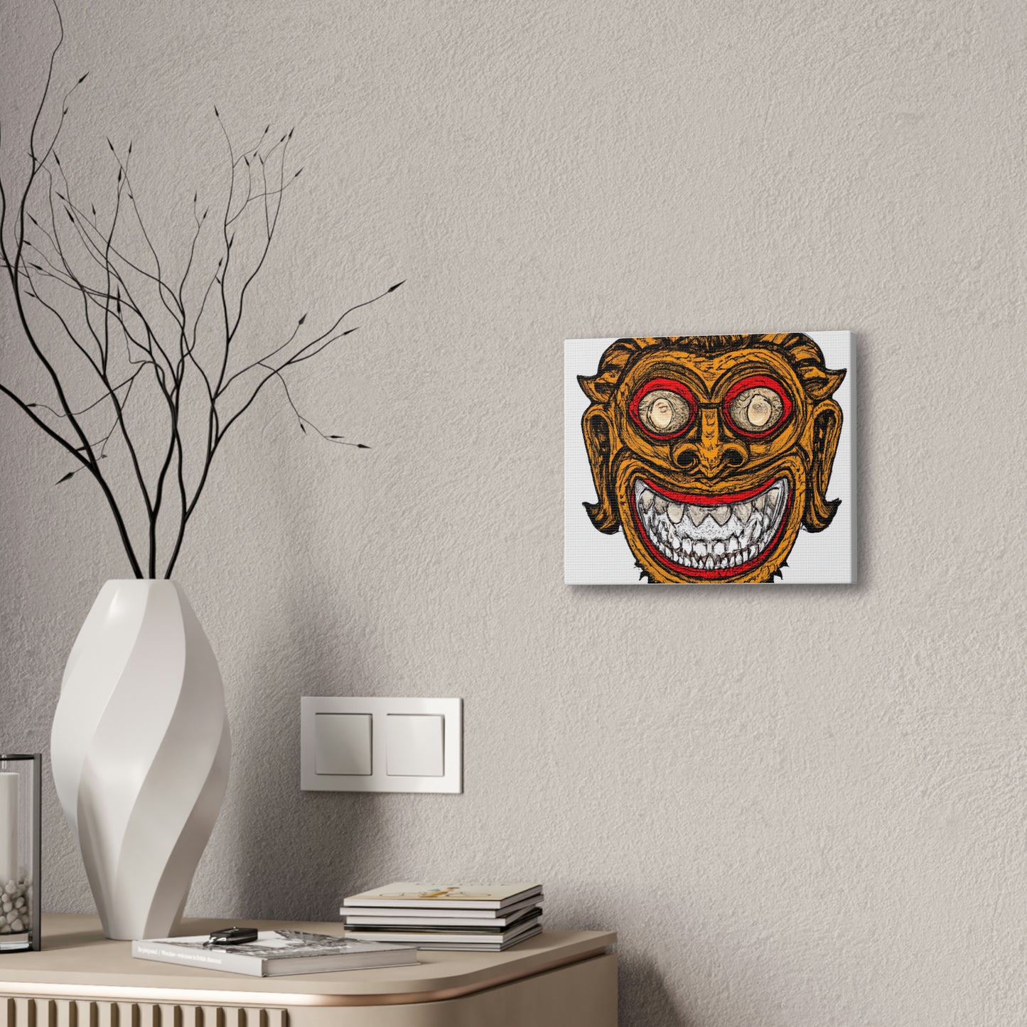 Troll Two Monster Wall Art, Gothic Decor Illustration Art, Fantasy Canvas Wall Art, Spooky Decor Gothic Wall Art