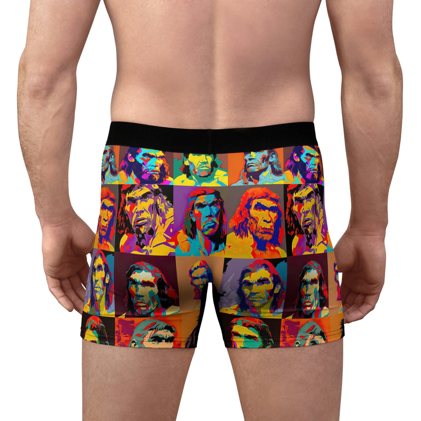 Neanderthal Face Boxers, King Kong Face Underwear, Cotton Boxer Shorts, Photo Boxers For Men, Mens Summer Clothing