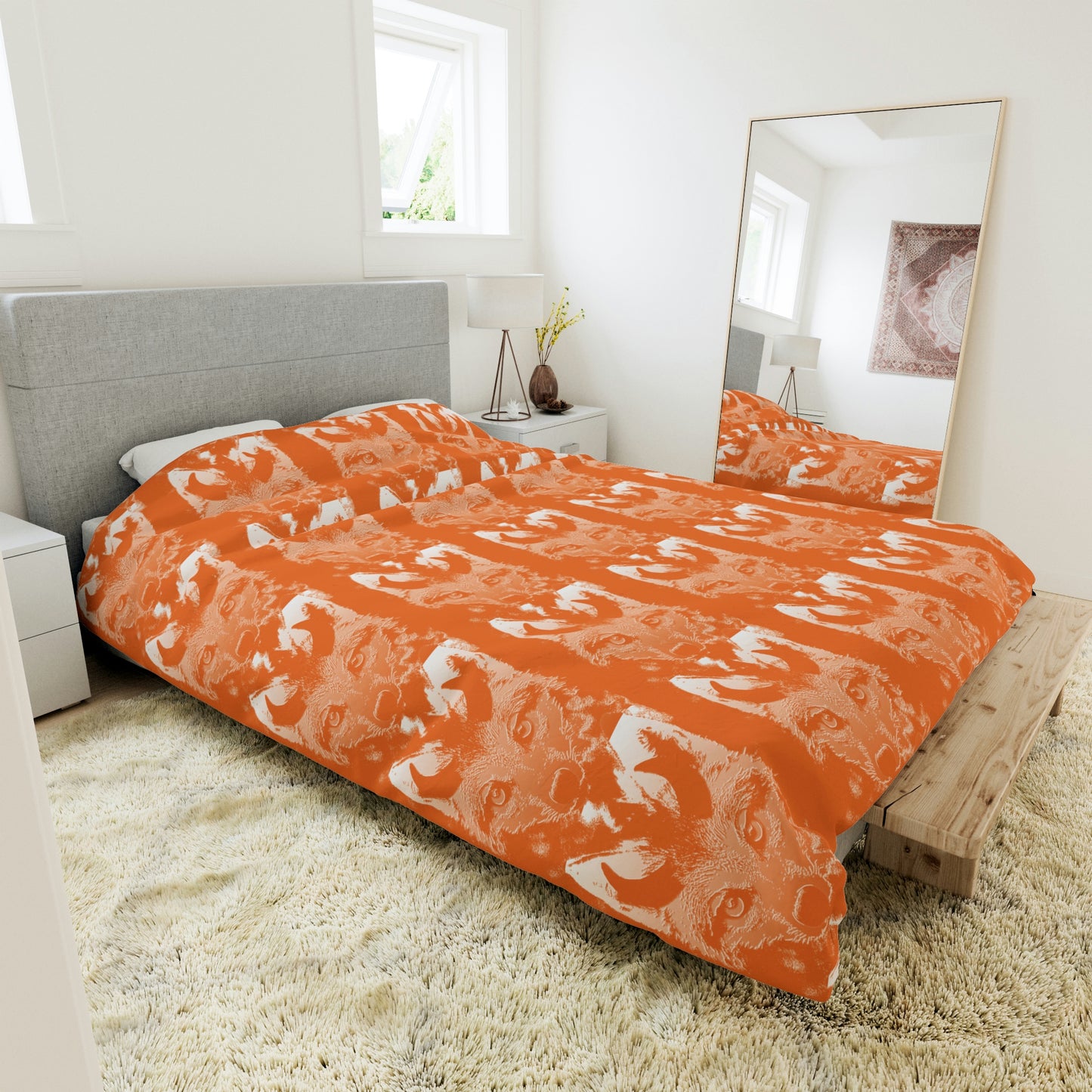 Horned Coyote Duvet Cover