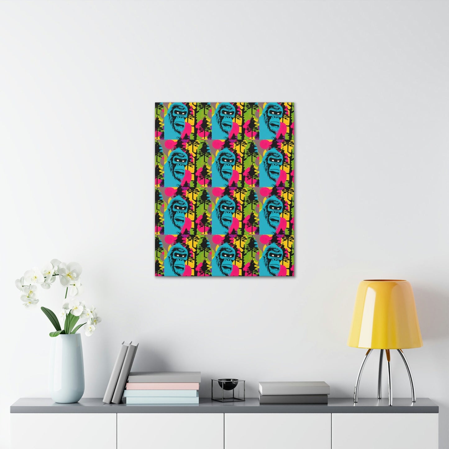 Sasquatch Pop Art Canvas Print, Forest Wall Art, Animal Art Print, Psychedelic Art, Gallery Wall Prints, Animal Lover Gift