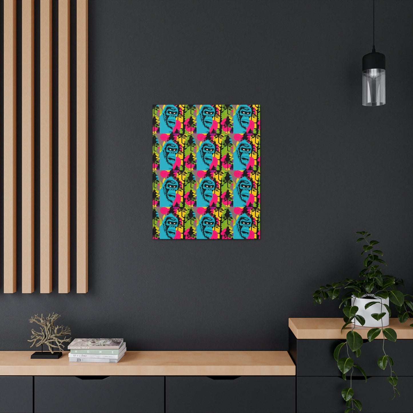 Sasquatch Pop Art Canvas Print, Forest Wall Art, Animal Art Print, Psychedelic Art, Gallery Wall Prints, Animal Lover Gift