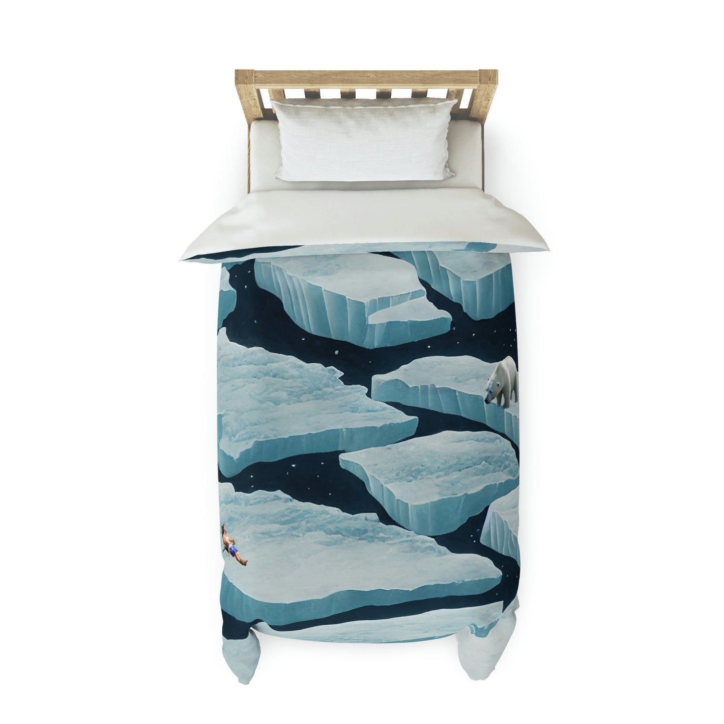 Polar Iceberg Bear Duvet Cover, Animal Duvet Cover, Bedding Comforter, Unique Print Duvet Cover, Animal Lover Gift