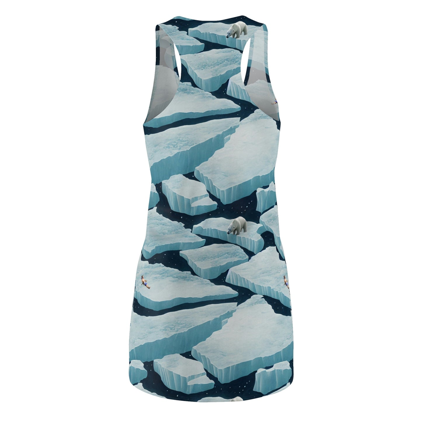 Polar Bear Iceberg Women's Cut & Sew Racerback Dress