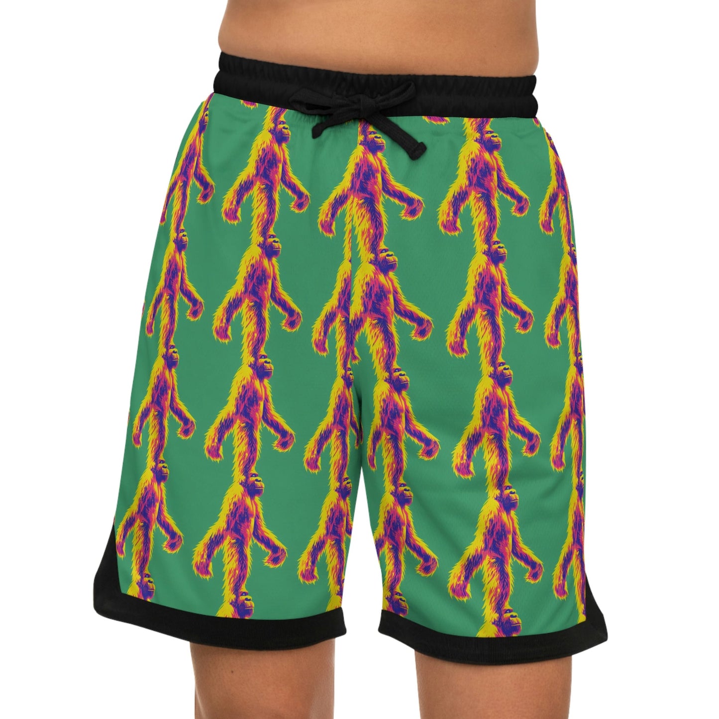 Sasquatch Basketball Shorts, Sasquatch Clothing High Waisted Shorts, Bigfoot Clothing Graphic Shorts, Athletic Shorts