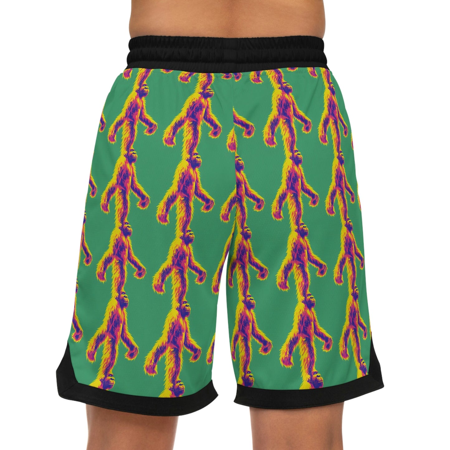 Sasquatch Basketball Shorts, Sasquatch Clothing High Waisted Shorts, Bigfoot Clothing Graphic Shorts, Athletic Shorts