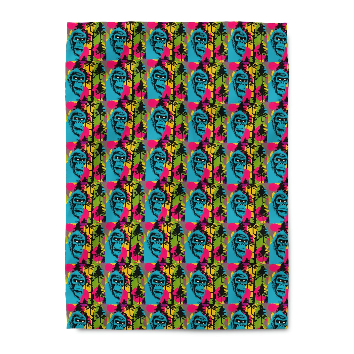 Blue Sasquatch Forest Duvet Cover, Colorful King Duvet Cover, Queen Duvet Cover, Twin Duvet Cover, Gift for Animal Lovers