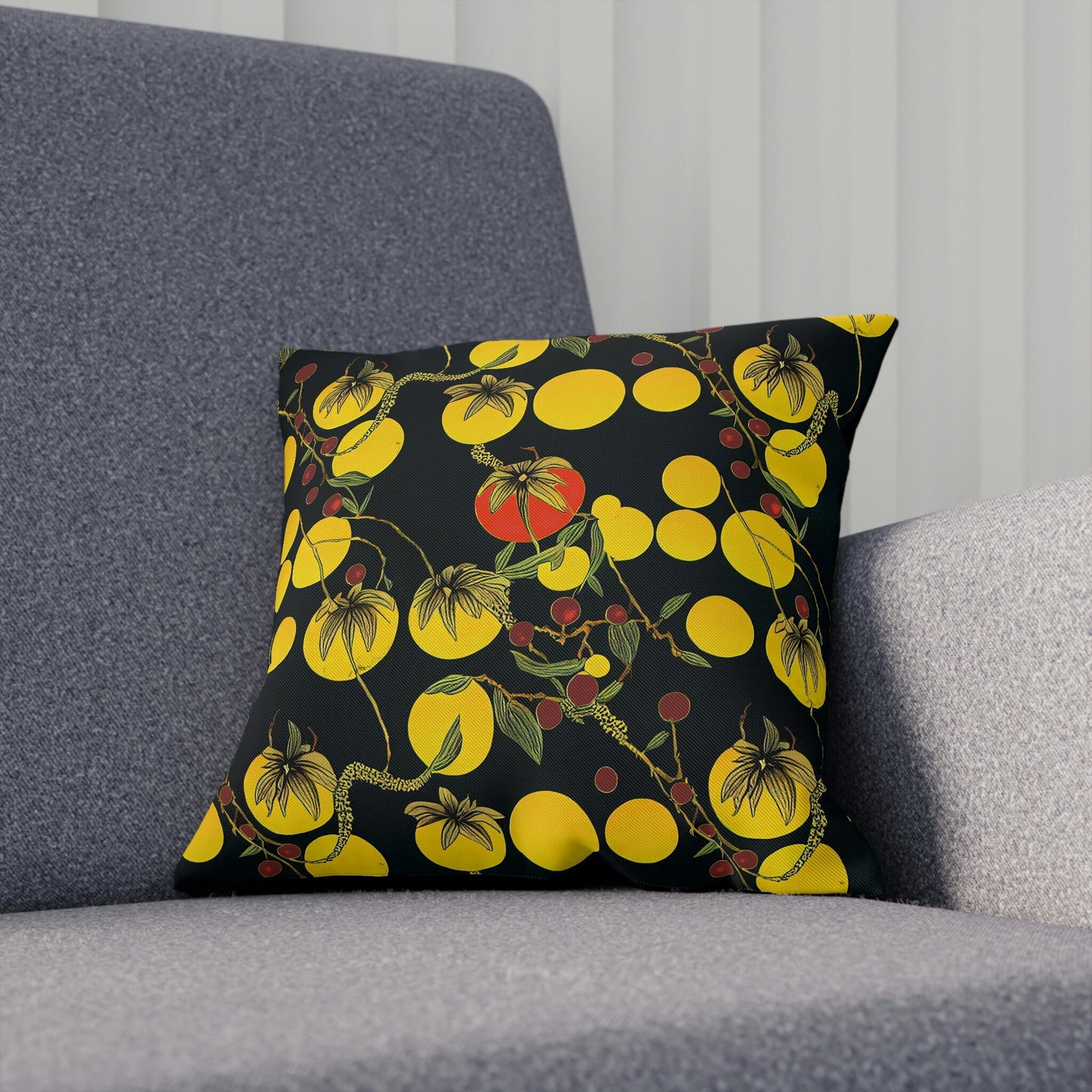 Tomato Garden Cushion, Decorative Sofa Cushion, Garden Pillow, Square Cushion For Couch, Chair Seat Cushion, Gift For Home