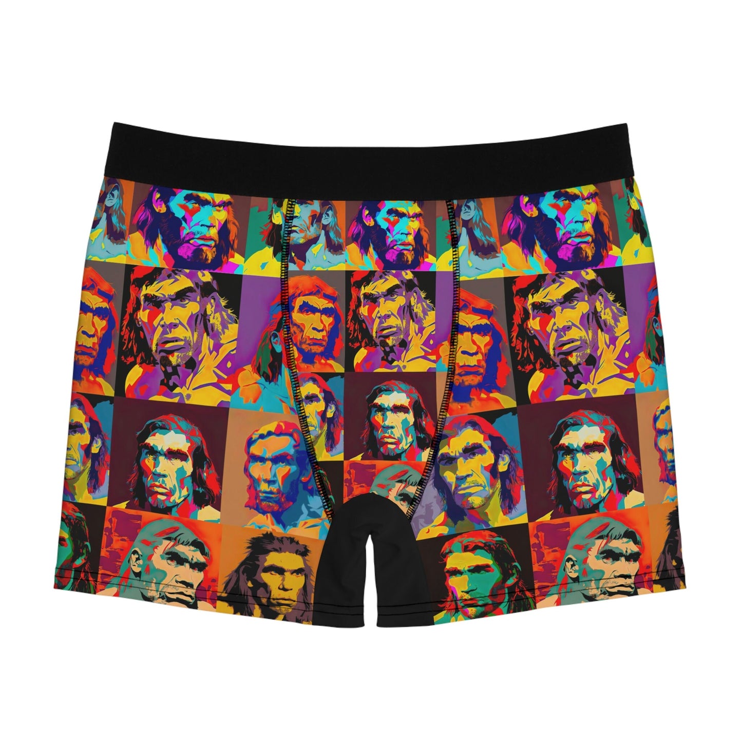 Neanderthal Face Boxers, King Kong Face Underwear, Cotton Boxer Shorts, Photo Boxers For Men, Mens Summer Clothing