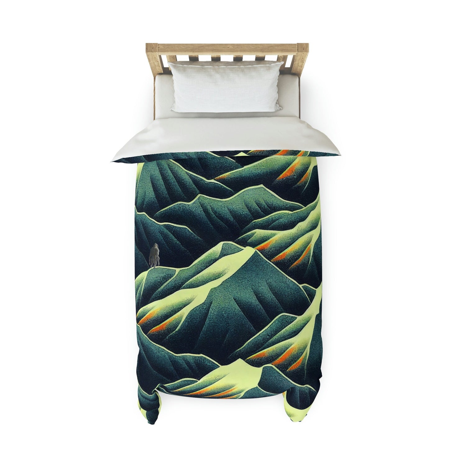 Lone Yeti Mountain Duvet Cover, Animal Print Duvet Cover, Bedding Comforter, Unique Duvet Covers, Animal Lover Gift