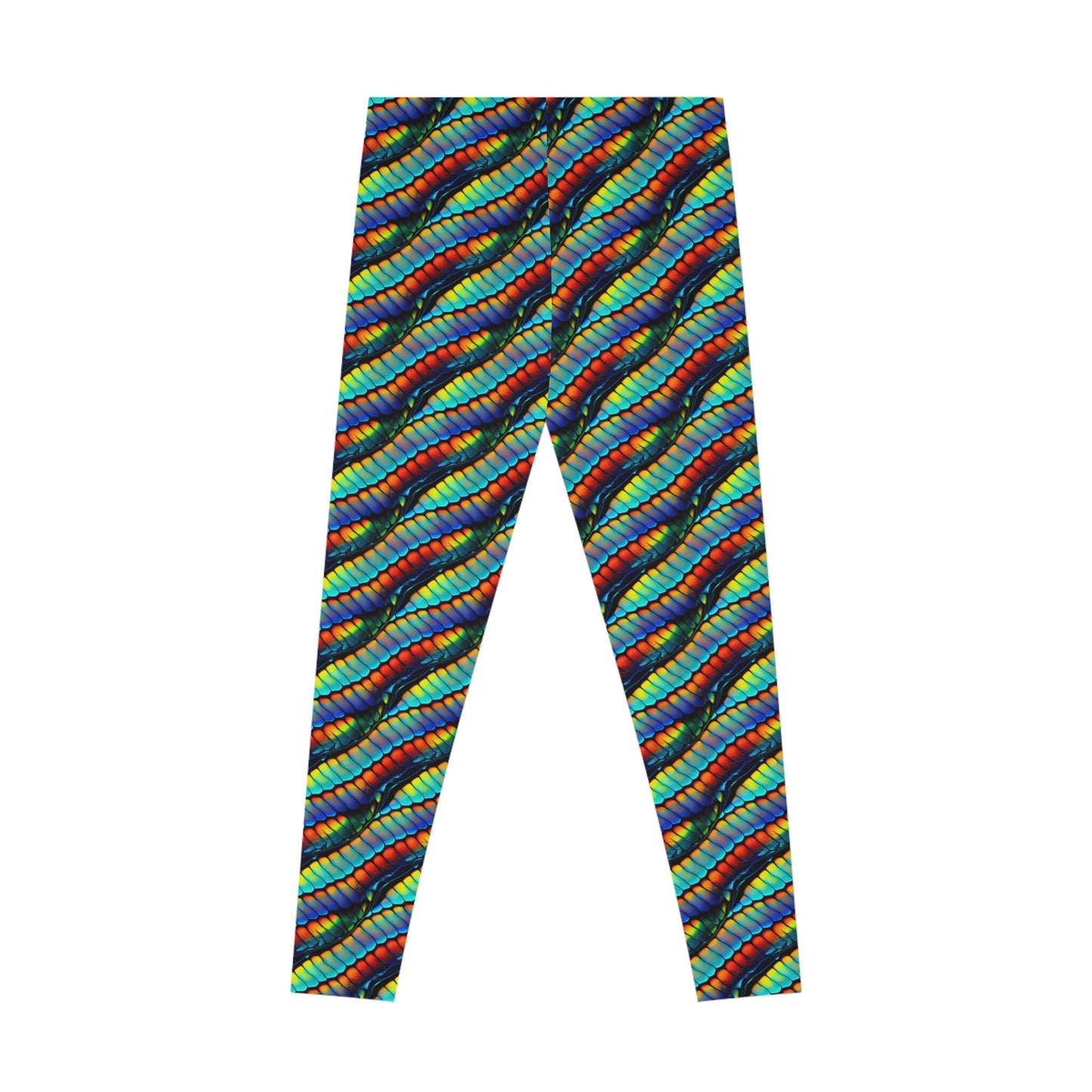 Rainbow Scales Colorful Leggings, Stretchy Fabric Yoga Leggings, Workout Leggings, Gym Leggings, Fitness Leggings
