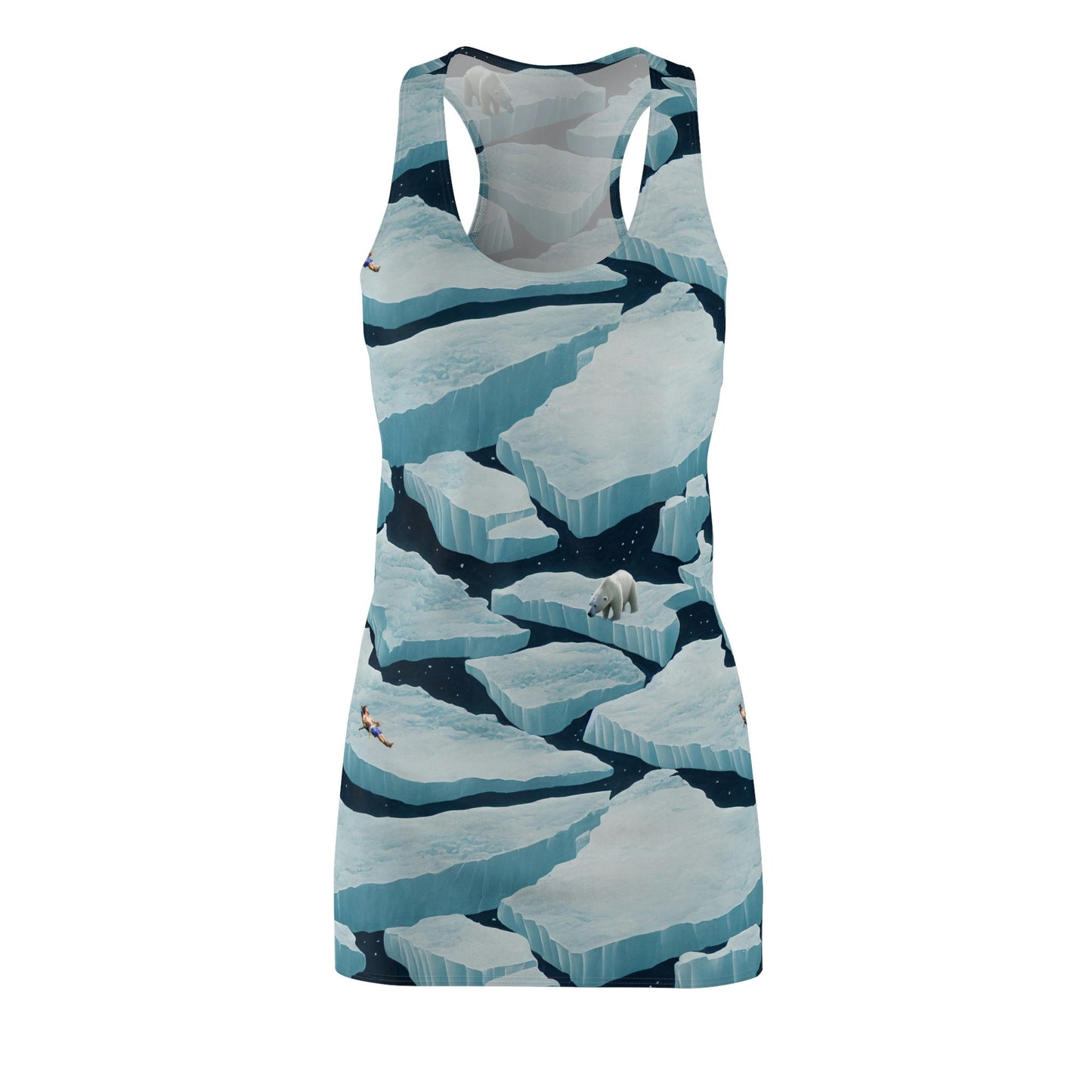 Polar Bear Iceberg Women's Cut & Sew Racerback Dress