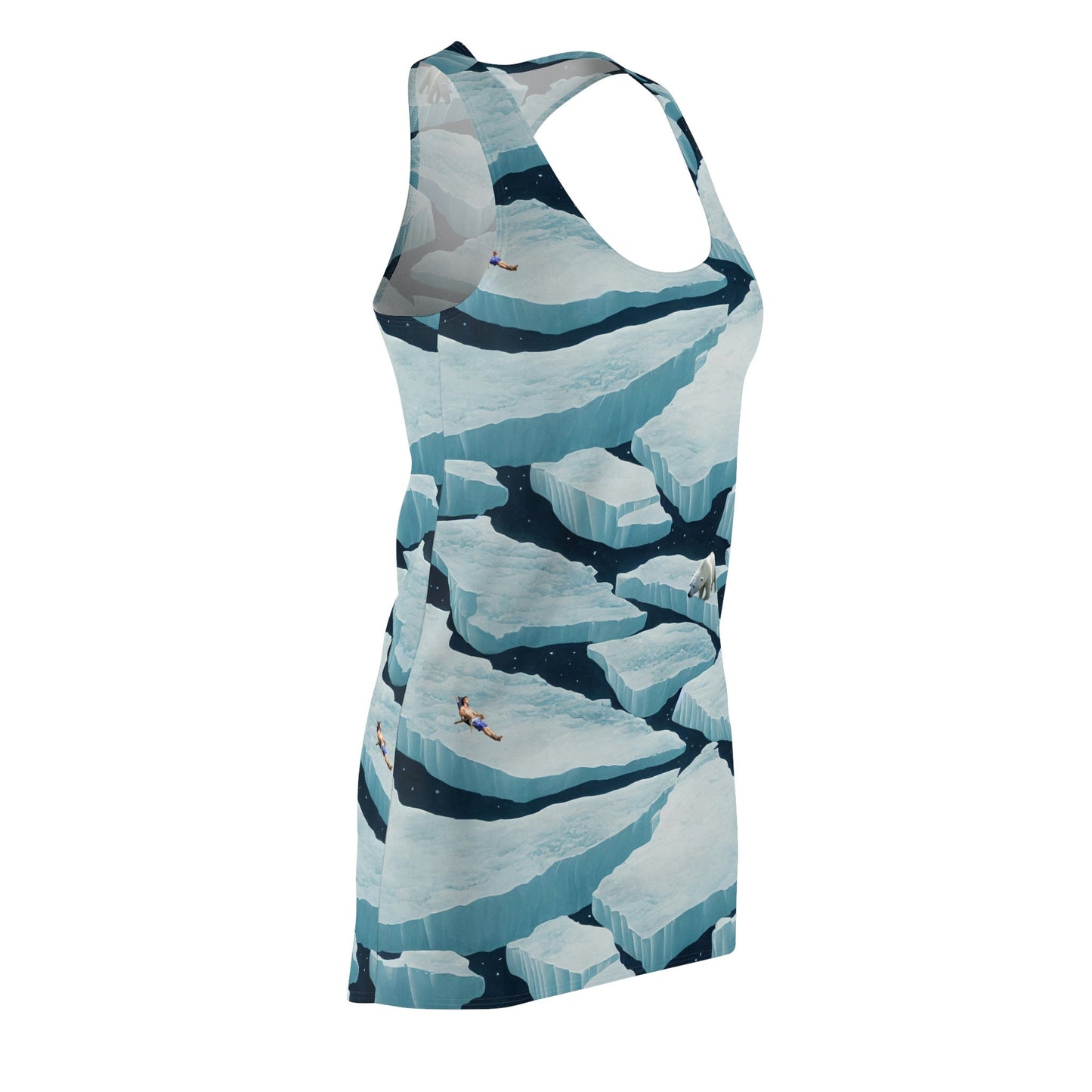 Polar Bear Iceberg Women's Cut & Sew Racerback Dress