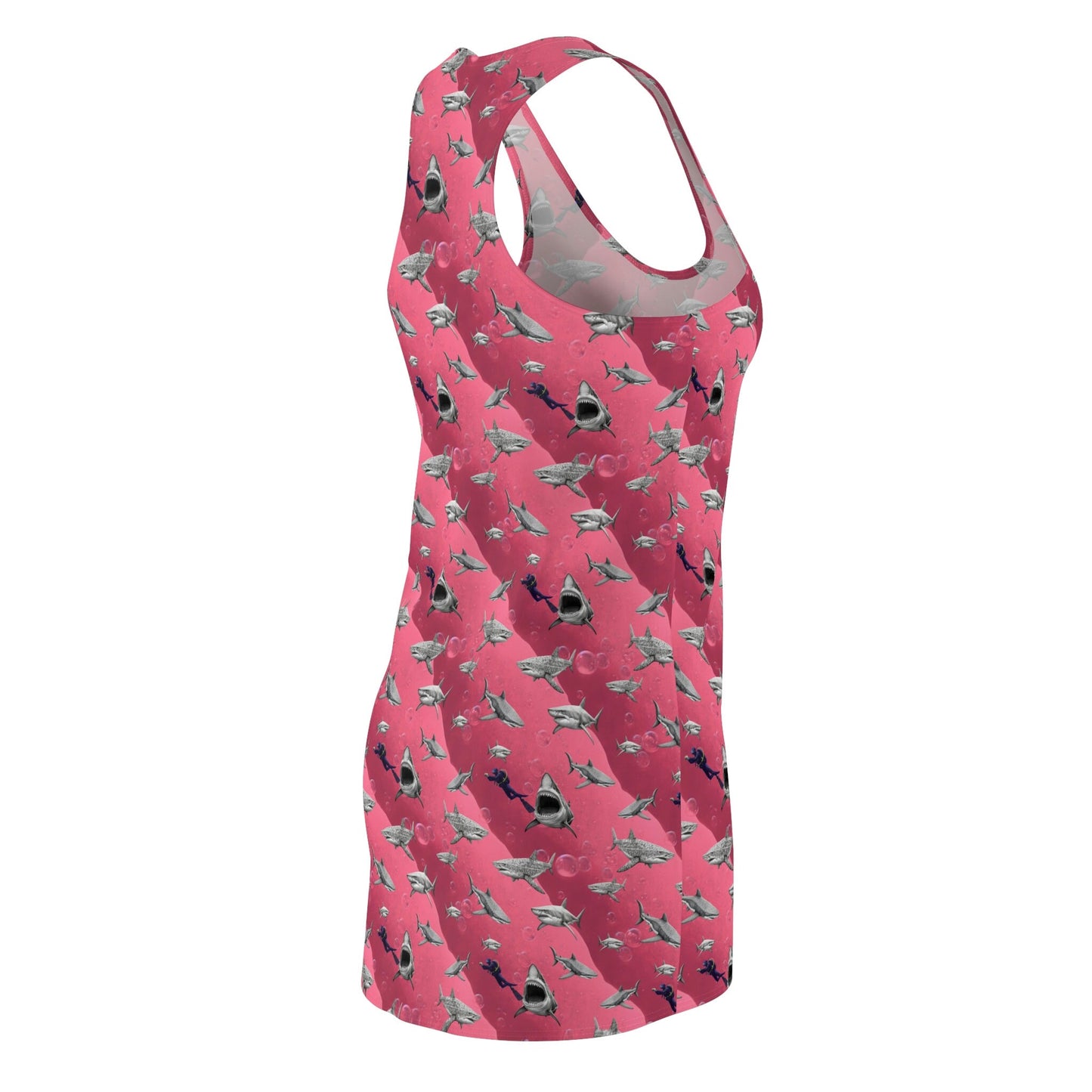 Shark Pink Sea Scuba Women's Cut & Sew Racerback Dress