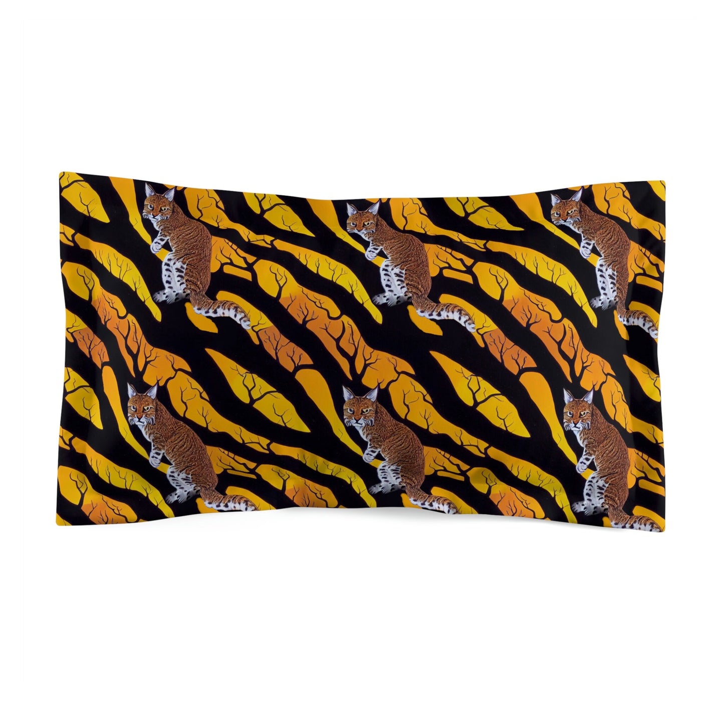 Bobcat in Spooky forest Pillow, Cat Throw Pillow, Animal Pillow, Cat Gifts Pillow, Cat Lovers Gift, Haunted Forest Cat Pillow