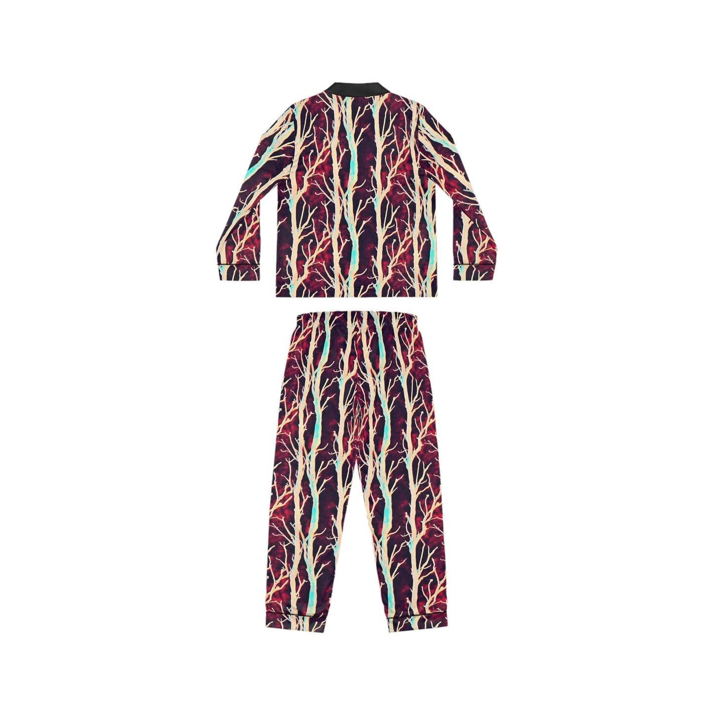 Purple Forest Koala Pajama Set Women, Purple Satin Pajamas, Comfy Pjs for Women, Animal Pajamas, Polyester Pajamas Night Wear
