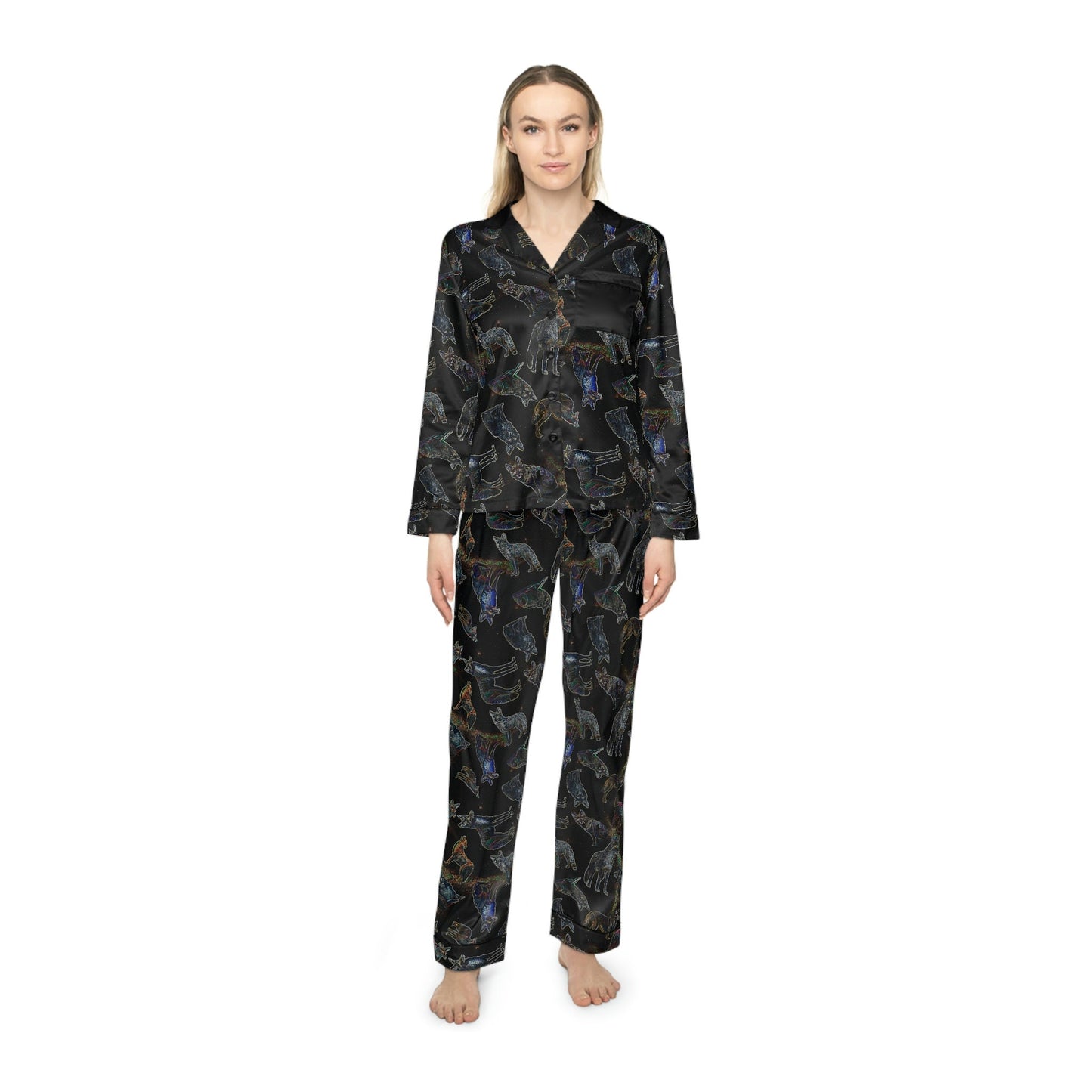 Coyote Galaxy Women's Satin Pajamas