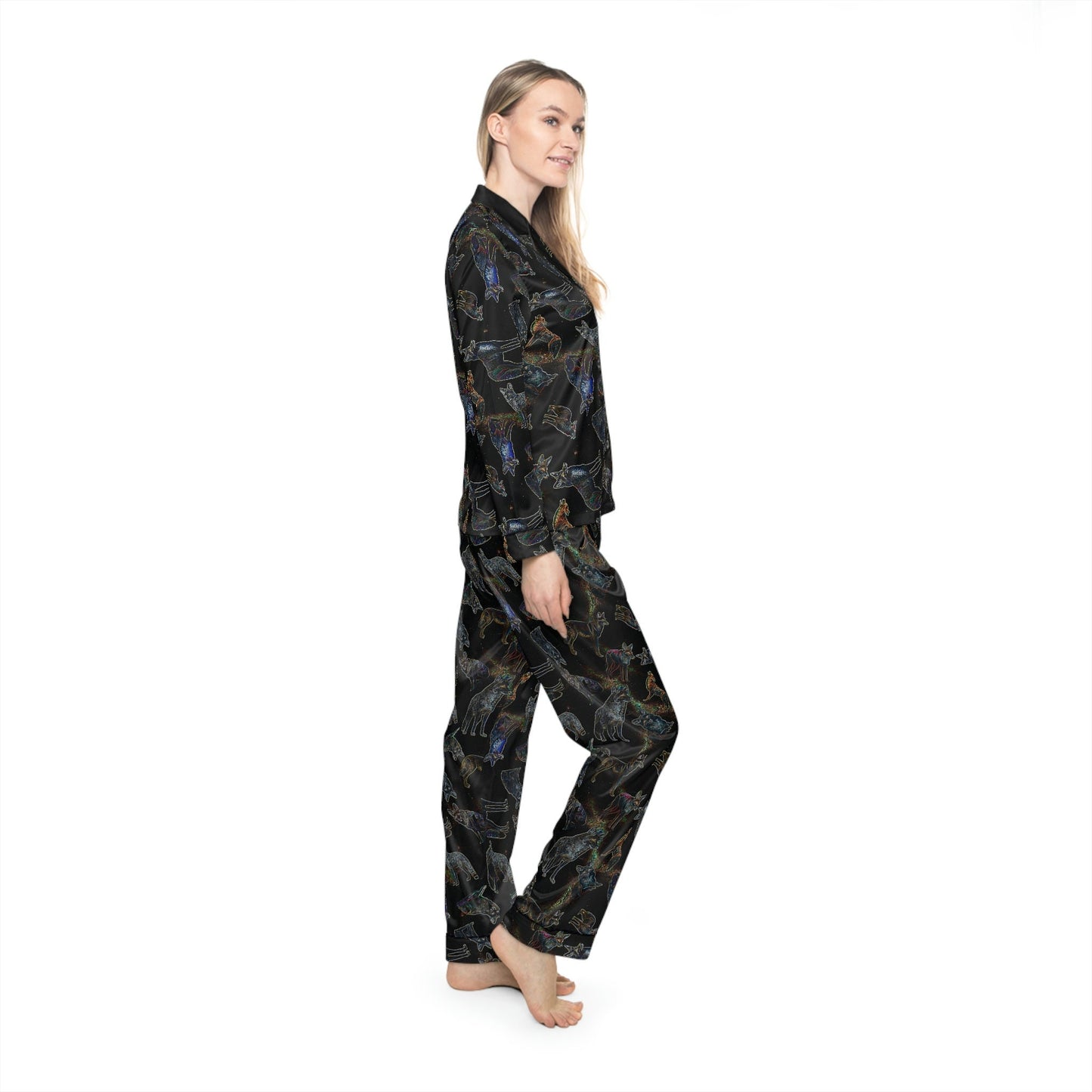 Coyote Galaxy Women's Satin Pajamas
