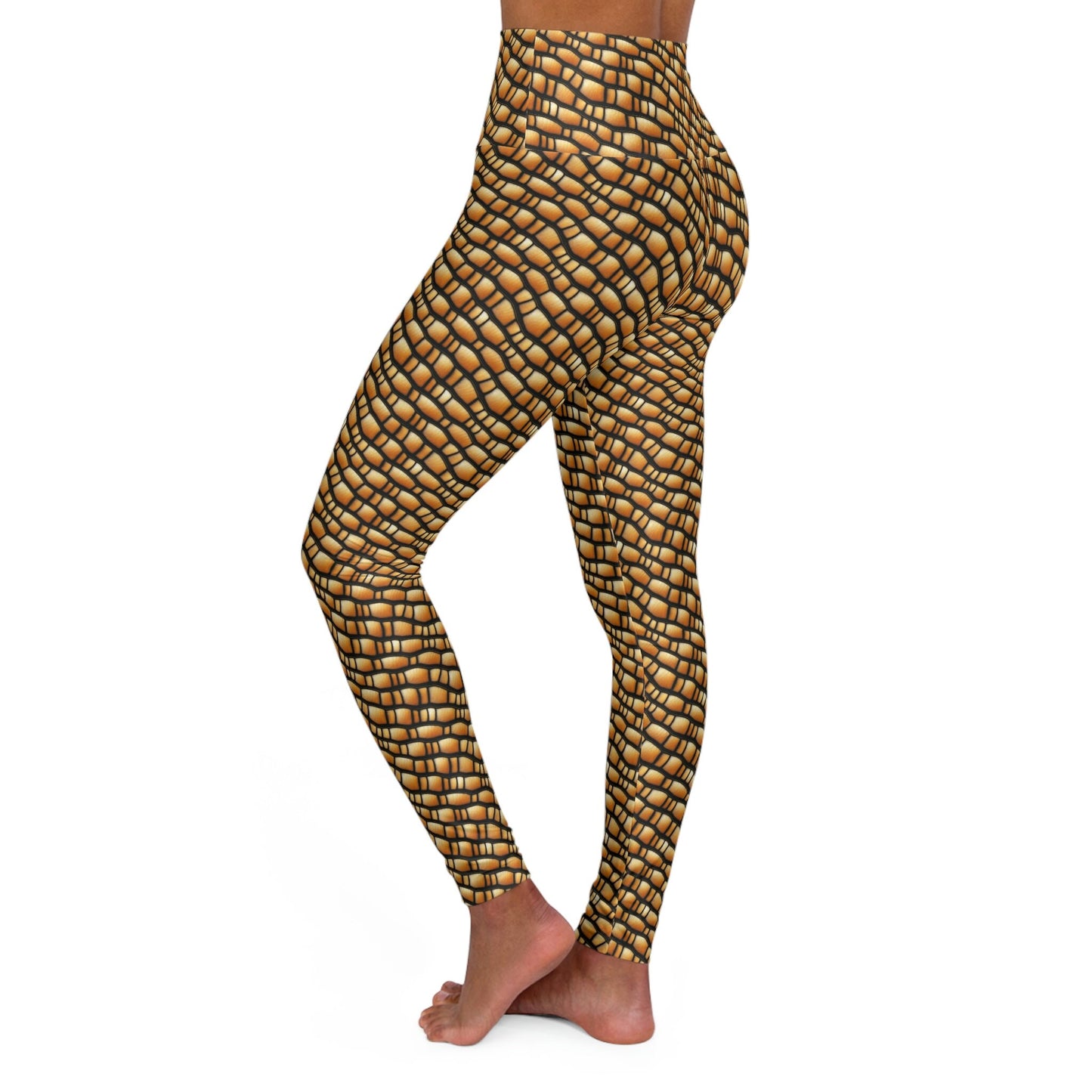 Gila Monster Skin Leggings, High Waist Leggings, Yoga Leggings, Workout Leggings for Women, Fitness Leggings