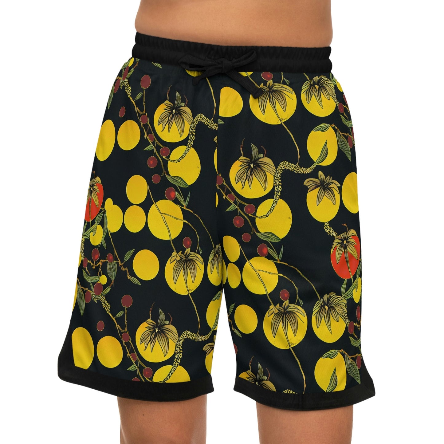 Tomato Garden Basketball Shorts, Night Garden Mens Shorts, Vegetable Clothing High Waisted Shorts, Vegetable Clothing Athletic Shorts
