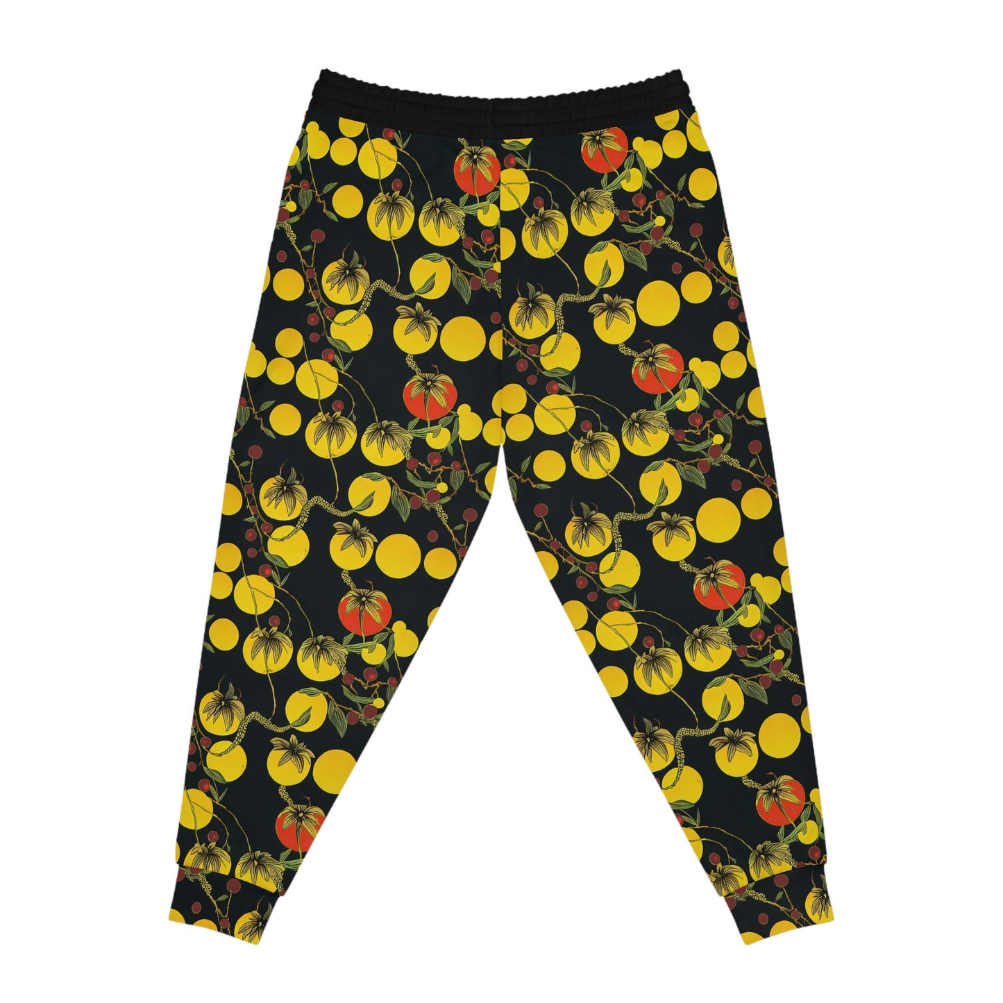 Tomato Garden Mens Joggers, Night Garden High Waisted Joggers, Botanical Clothing Workout Pants, Vegetable Clothing Gym Joggers