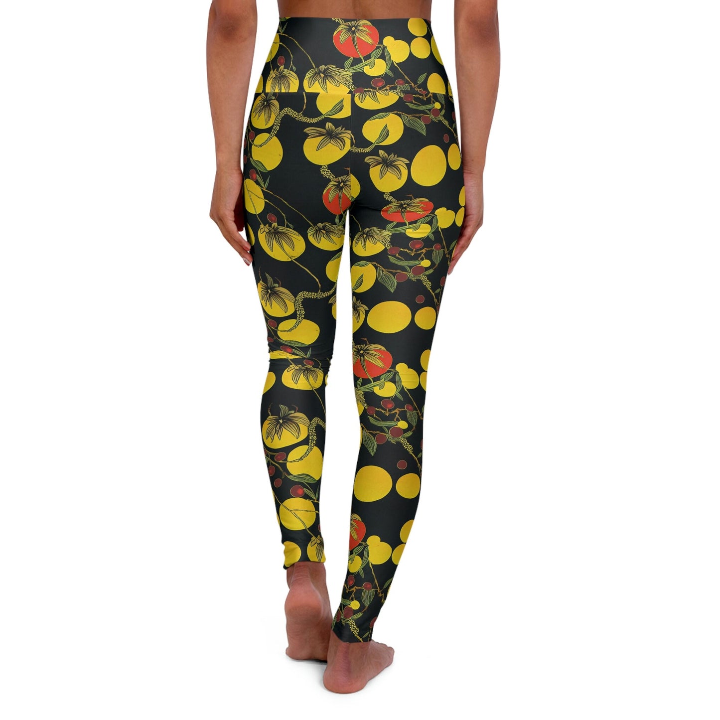 Tomato Garden High Waist Leggings, Yoga Leggings, Workout Leggings for Women, Fitness Leggings, Gym Leggings