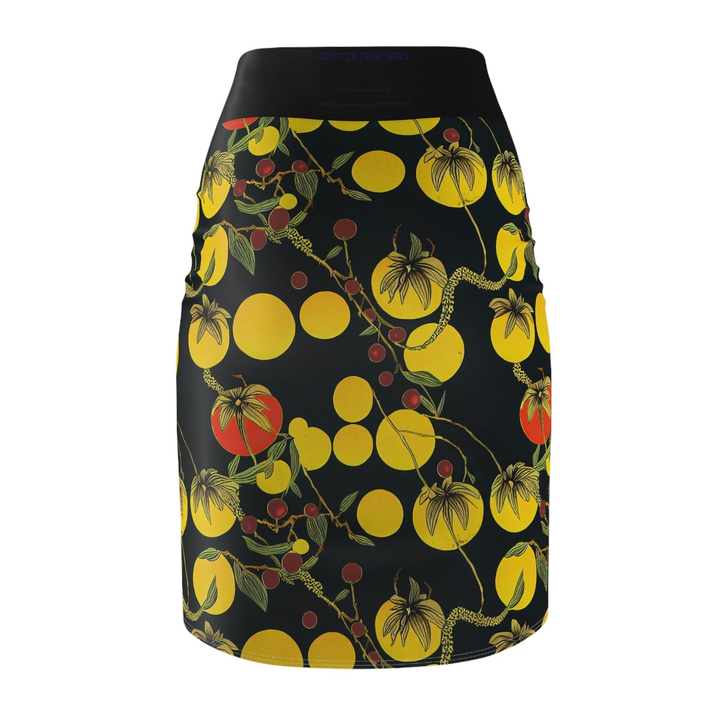 Tomato Garden Skirt, Women's Pencil Skirt, High Waisted Skirt, Short Skirt for Women, Handmade Skirt, Garden Party Dress