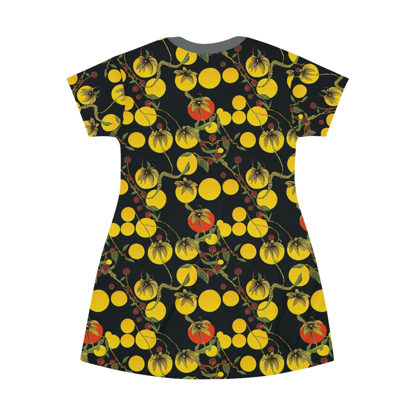 Tomato Shirt Dress, Botanical Tshirt Dress, Oversized Tshirt For Women, Western Tshirt Dress, Comfy Shirt Casual Dress