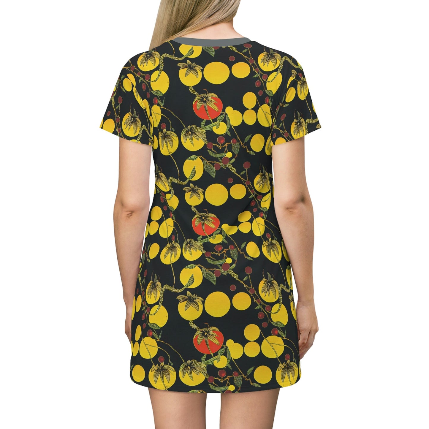 Tomato Shirt Dress, Botanical Tshirt Dress, Oversized Tshirt For Women, Western Tshirt Dress, Comfy Shirt Casual Dress