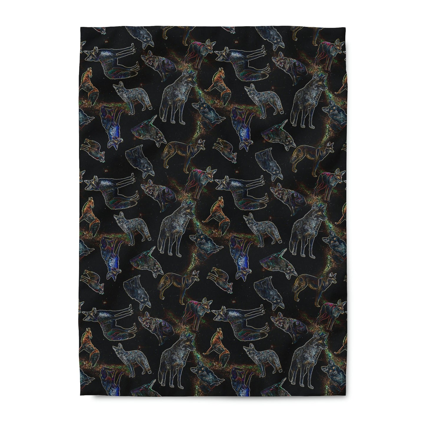 Coyote Galaxy Duvet Cover