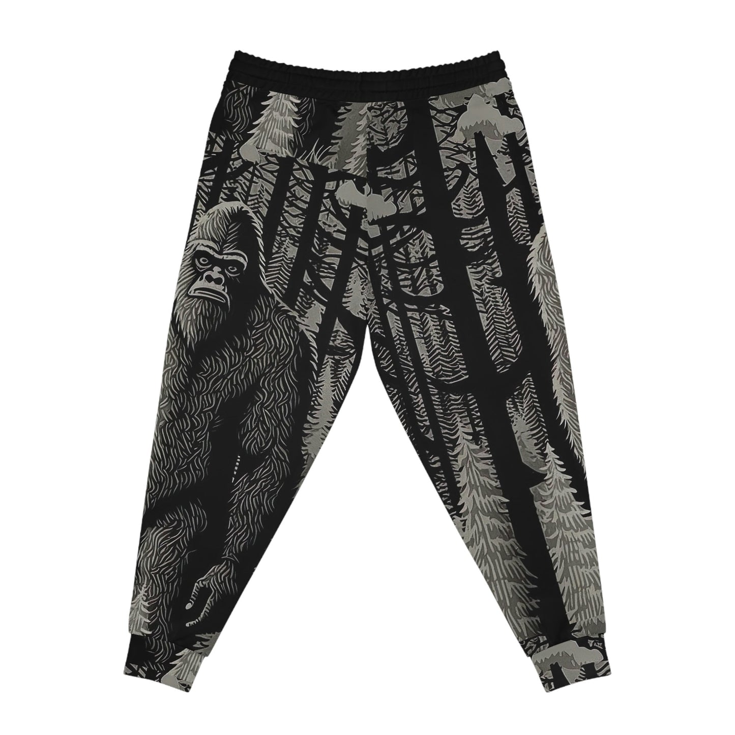 Sasquatch, Giant, Bigfoot Athletic Joggers, Sweatpants, cryptid creature clothing, high-quality, men's fashion, casual wear, lounge wear