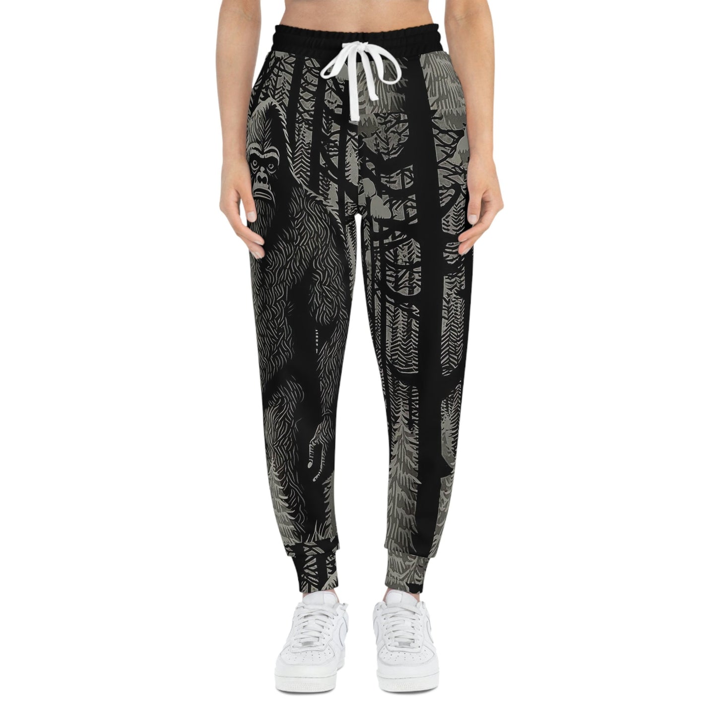 Sasquatch, Giant, Bigfoot Athletic Joggers, Sweatpants, cryptid creature clothing, high-quality, men's fashion, casual wear, lounge wear