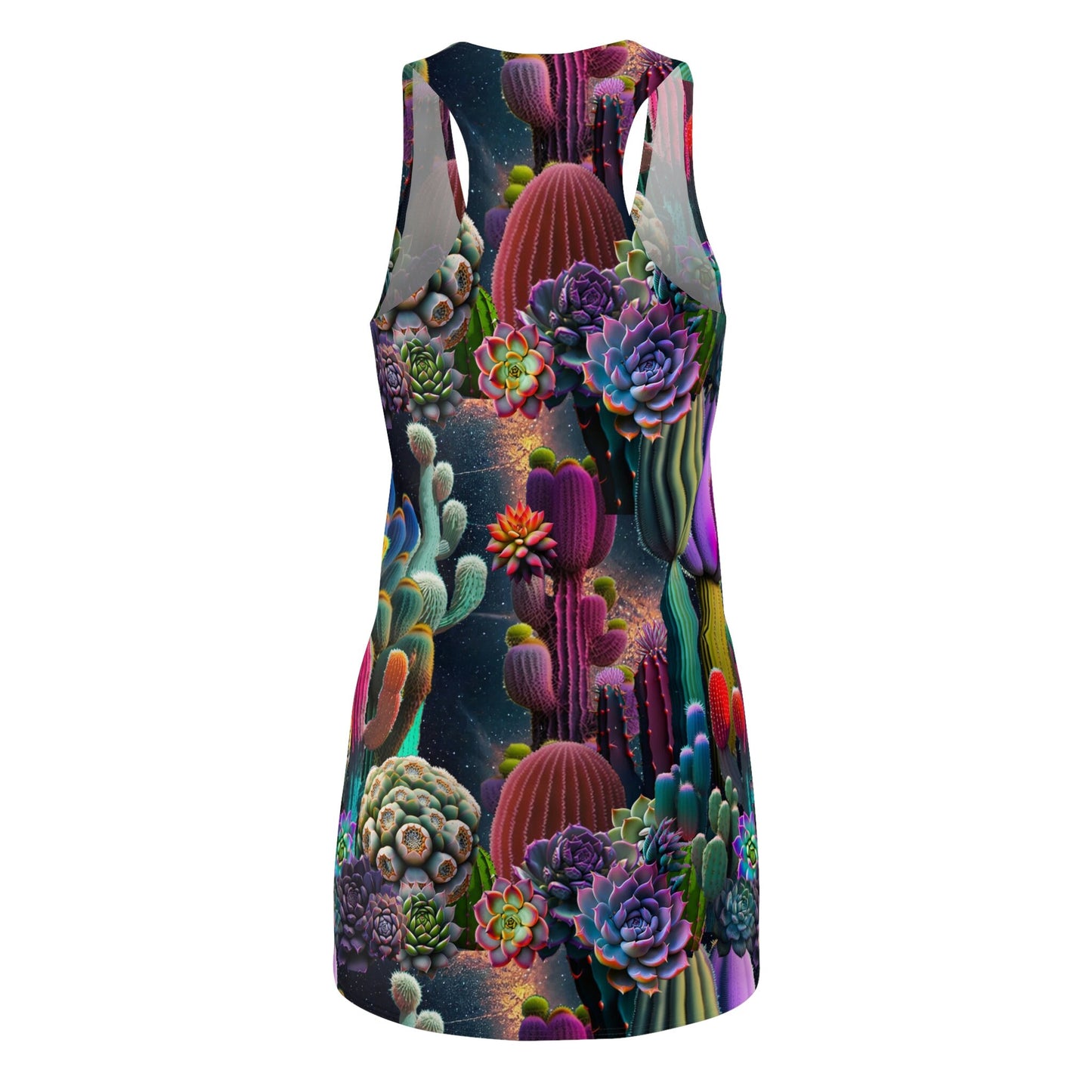 Coyote Cactus Dream Women's Cut & Sew Racerback Dress Cryptid Creatures Co
