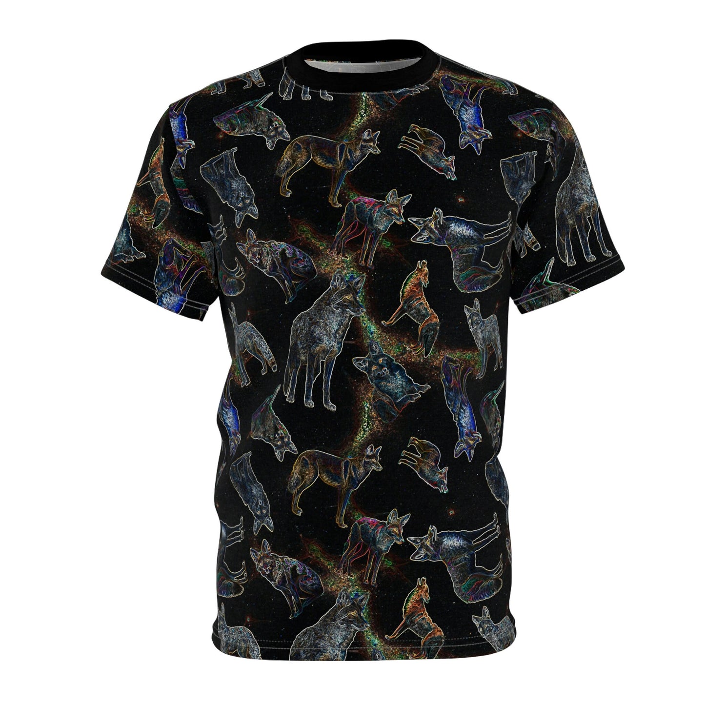 Coyote Galaxy Unisex Tshirt, Coyote Galaxy, Adult fashion, T-shirt, Stylish pattern, space, Comfortable fit, Breathable