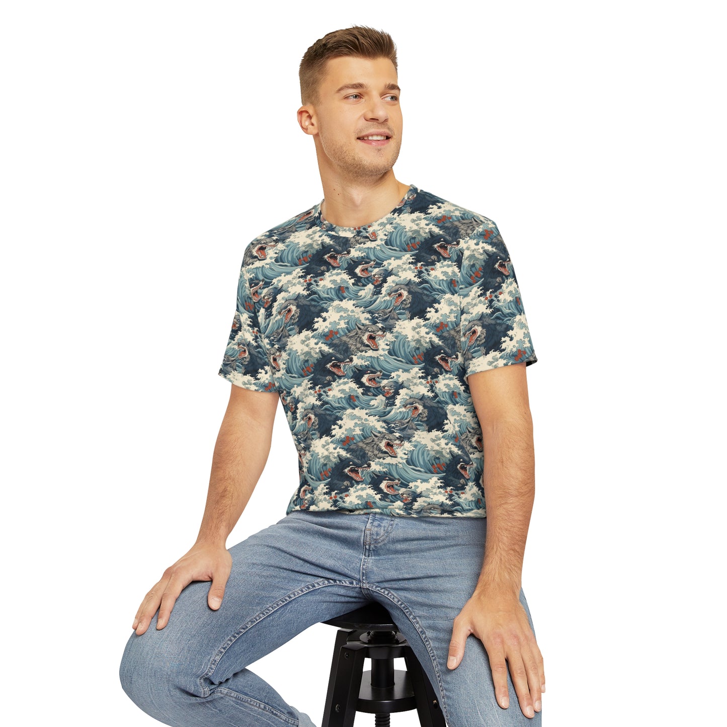 Werewolf Sea Men's Polyester Tee