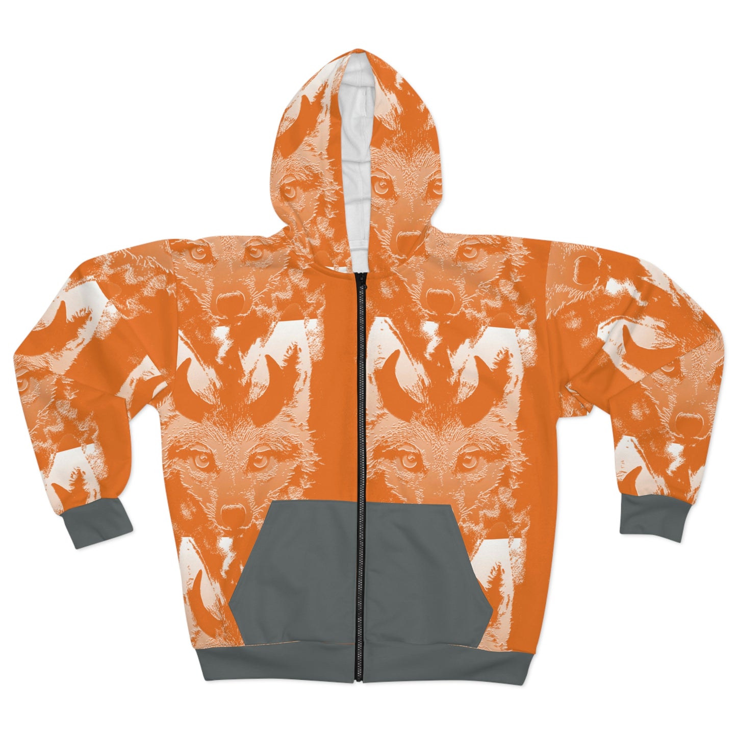 Horned Coyote Unisex Zip Hoodie