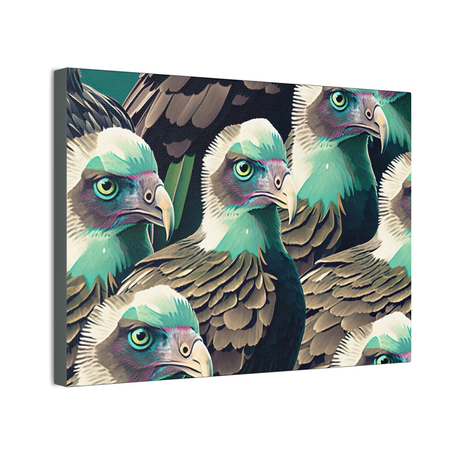 Vultures Pastel Canvas Wall Art, Vulture Decor Bird Wall Art, Colorful Birds Wall Decor, Nature Wall Art, Bird Lover Gift