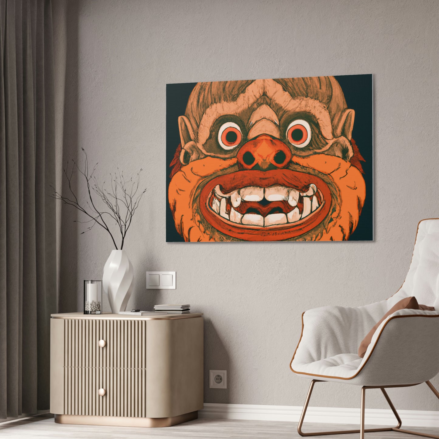 Troll Four Monster Wall Art, Spooky Decor Fantasy Wall Art, Gothic Decor Canvas Wall Art, Illustration Art Gothic Wall Decor