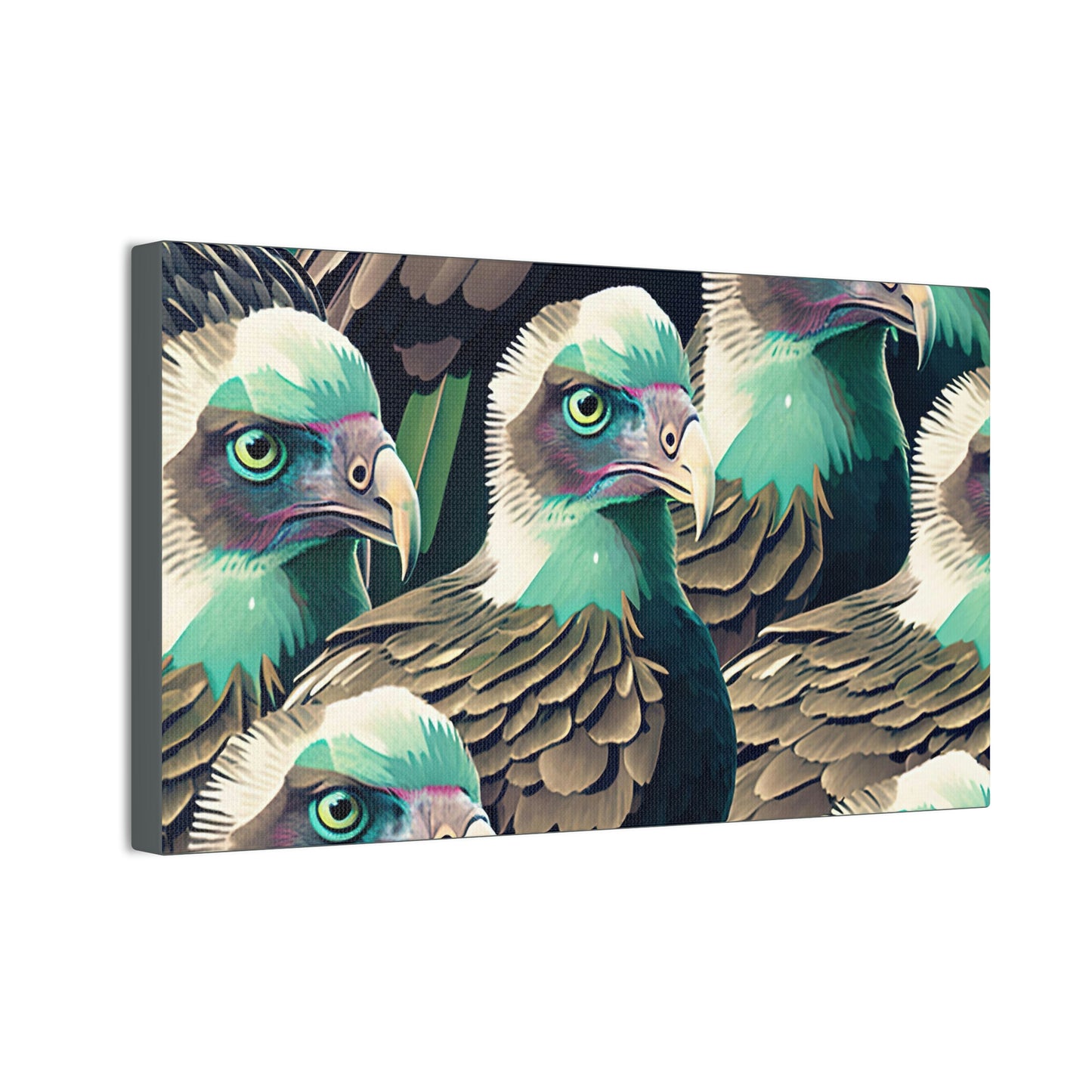 Vultures Pastel Canvas Wall Art, Vulture Decor Bird Wall Art, Colorful Birds Wall Decor, Nature Wall Art, Bird Lover Gift