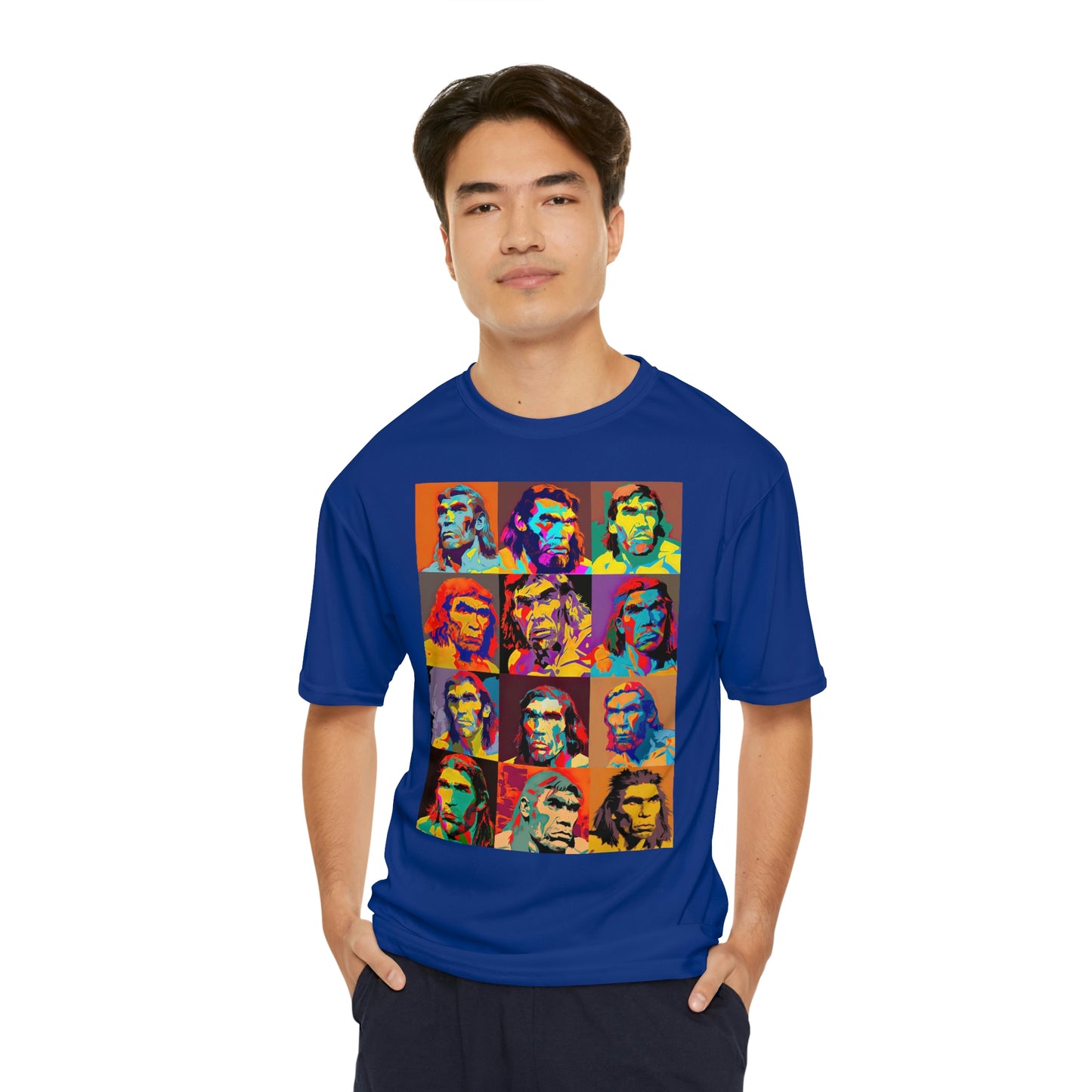 Neanderthal Graphic Design Shirt, Men's Retro Shirt, Pop Art Shirt, Good Vibes Colorful Shirt, Western Summer Shirt