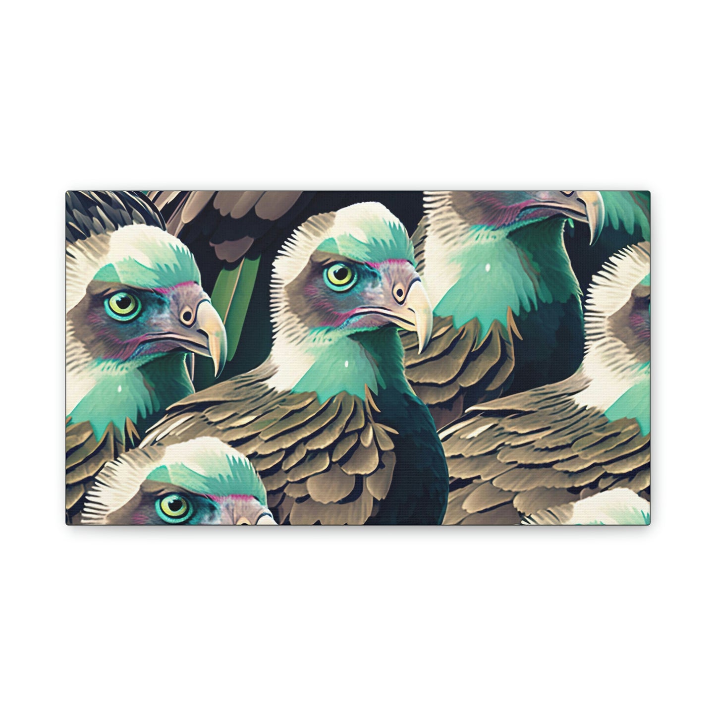 Vultures Pastel Canvas Wall Art, Vulture Decor Bird Wall Art, Colorful Birds Wall Decor, Nature Wall Art, Bird Lover Gift