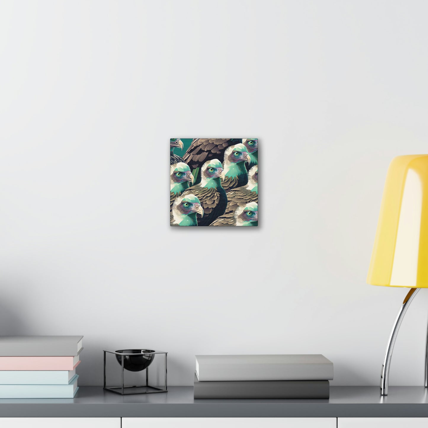 Vultures Pastel Canvas Wall Art, Vulture Decor Bird Wall Art, Colorful Birds Wall Decor, Nature Wall Art, Bird Lover Gift