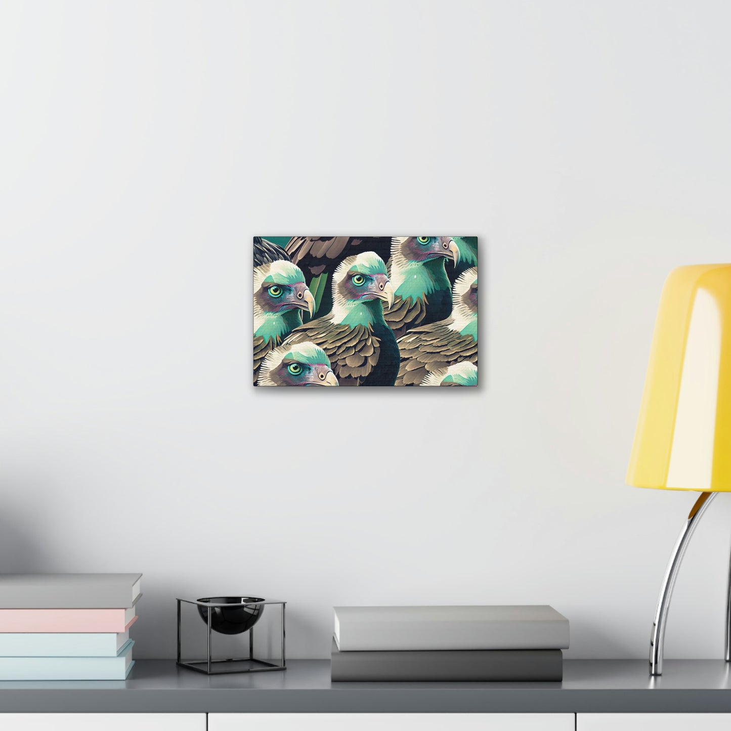 Vultures Pastel Canvas Wall Art, Vulture Decor Bird Wall Art, Colorful Birds Wall Decor, Nature Wall Art, Bird Lover Gift