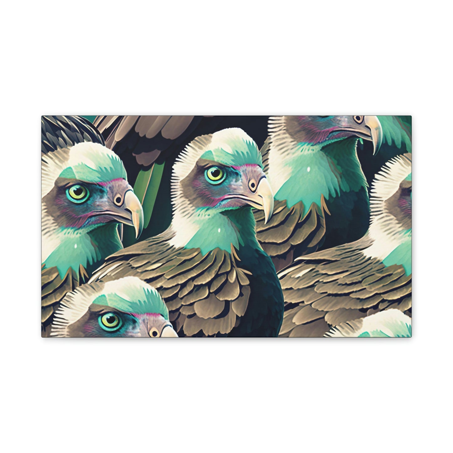 Vultures Pastel Canvas Wall Art, Vulture Decor Bird Wall Art, Colorful Birds Wall Decor, Nature Wall Art, Bird Lover Gift