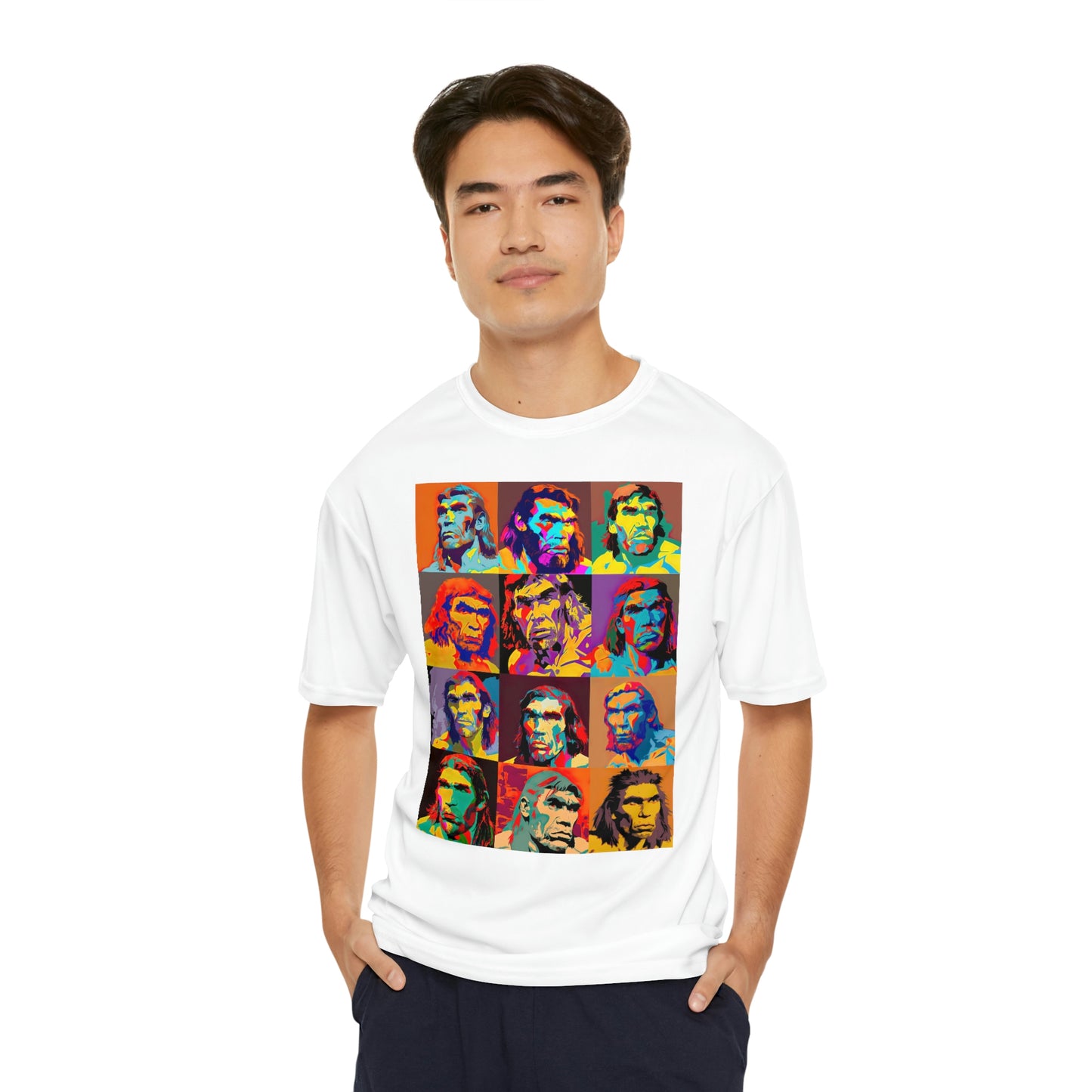 Neanderthal Graphic Design Shirt, Men's Retro Shirt, Pop Art Shirt, Good Vibes Colorful Shirt, Western Summer Shirt