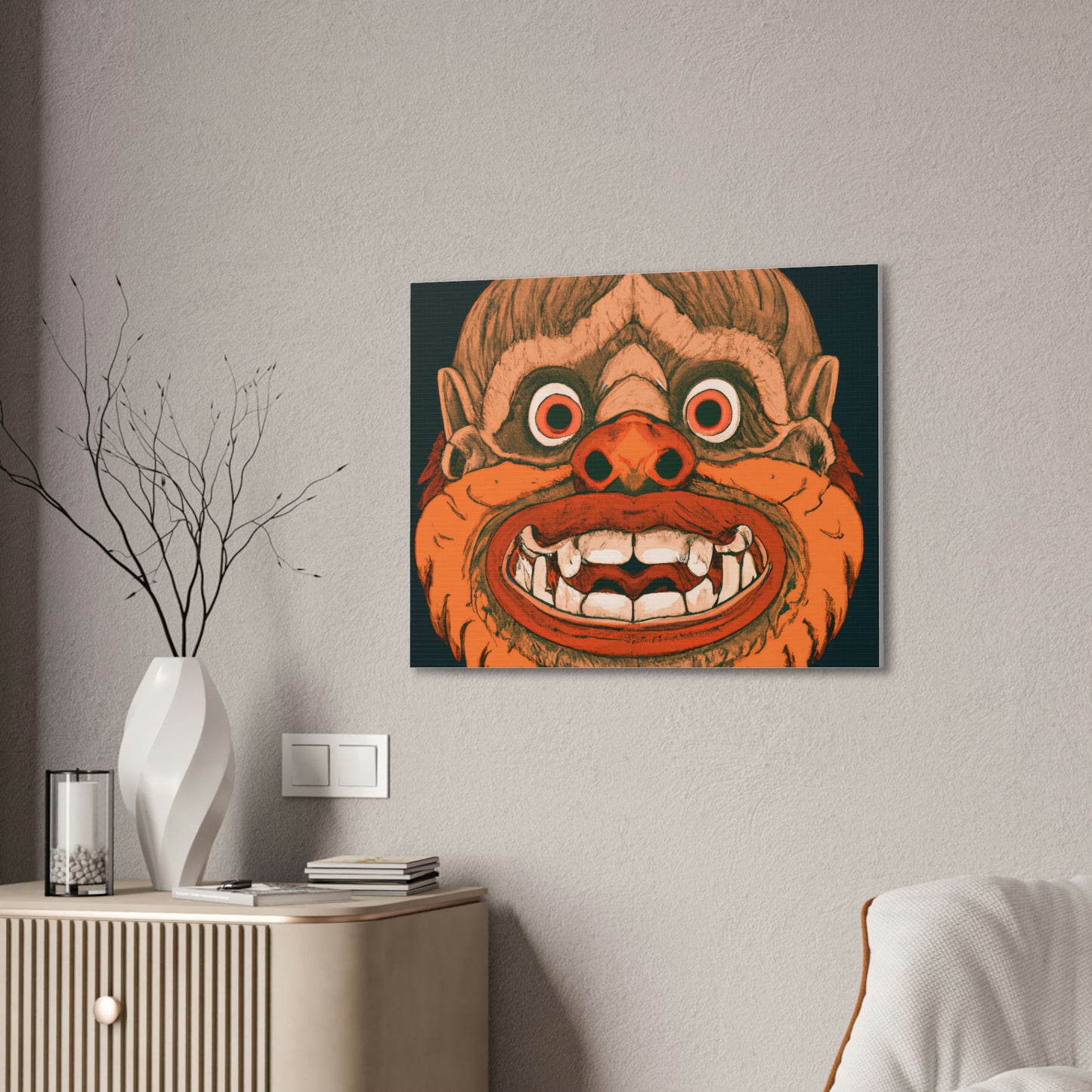 Troll Four Monster Wall Art, Spooky Decor Fantasy Wall Art, Gothic Decor Canvas Wall Art, Illustration Art Gothic Wall Decor