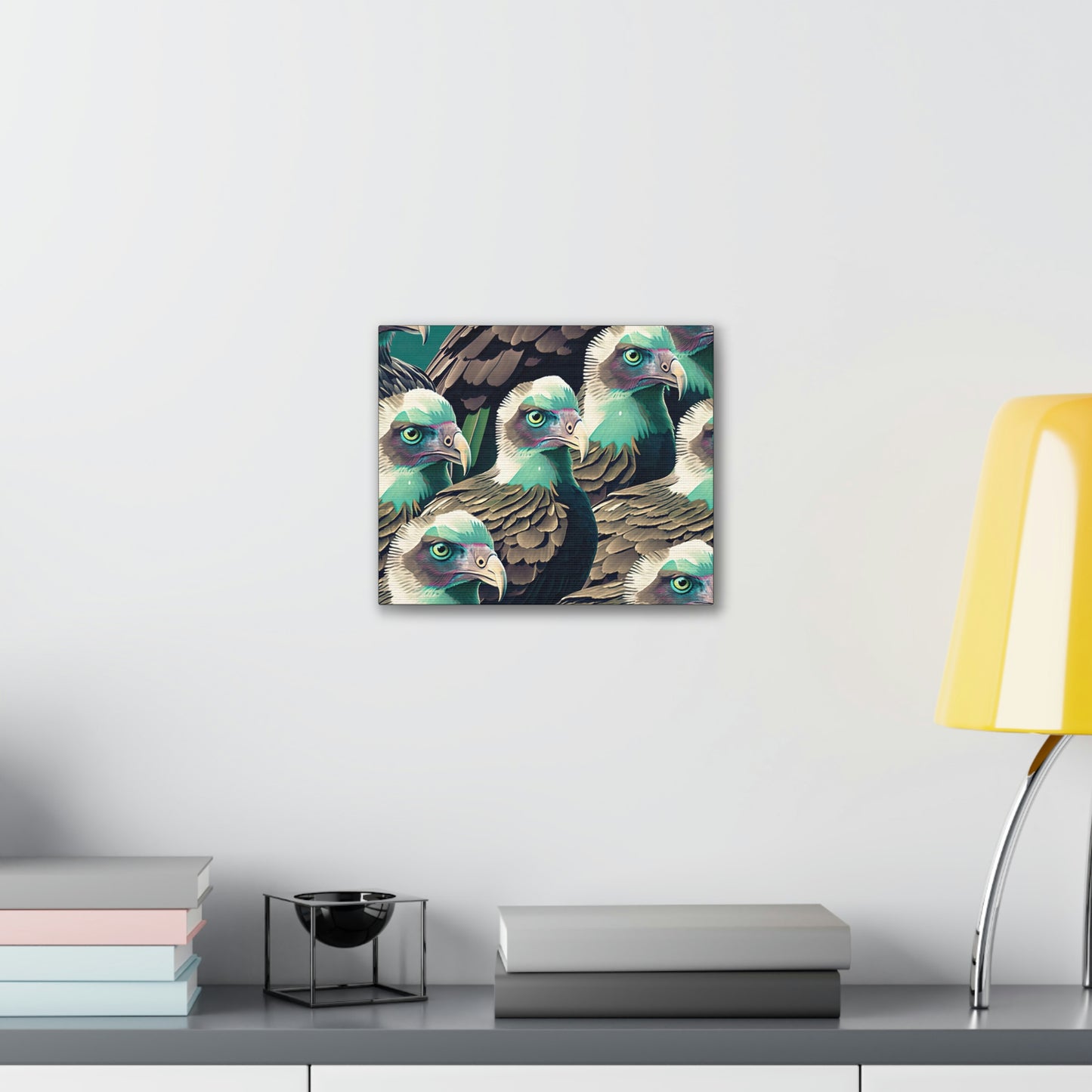 Vultures Pastel Canvas Wall Art, Vulture Decor Bird Wall Art, Colorful Birds Wall Decor, Nature Wall Art, Bird Lover Gift