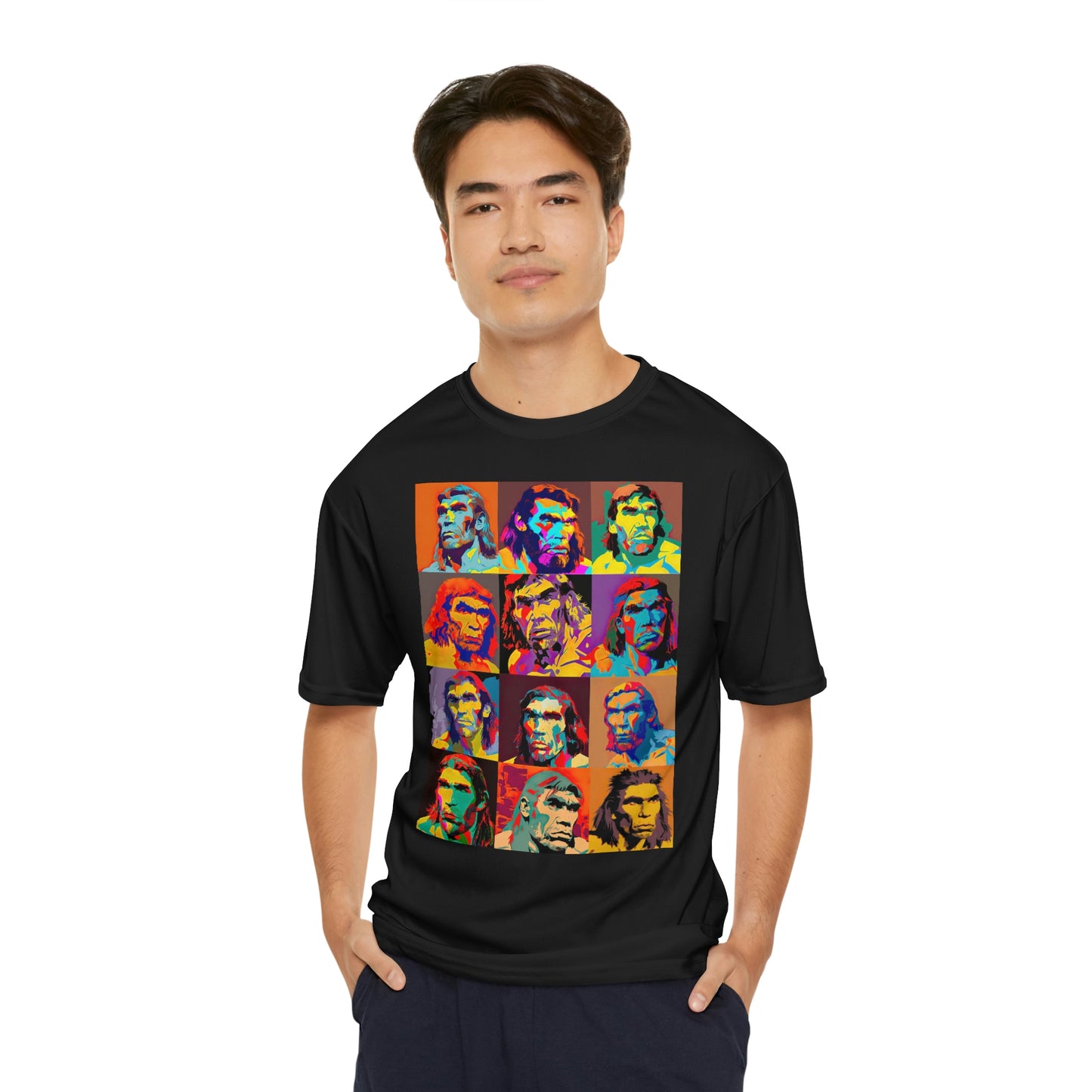 Neanderthal Graphic Design Shirt, Men's Retro Shirt, Pop Art Shirt, Good Vibes Colorful Shirt, Western Summer Shirt